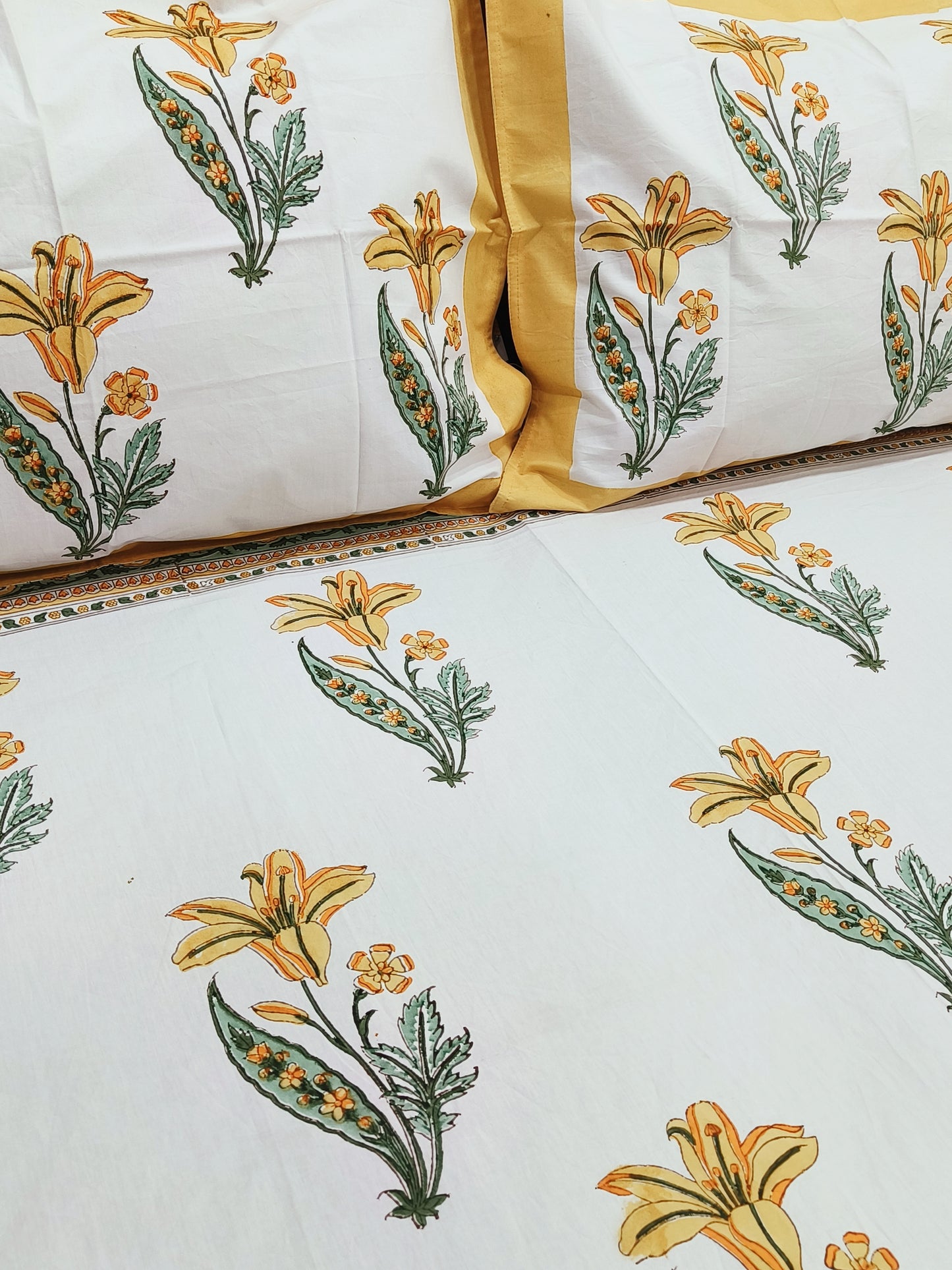 FRESH ARRIVAL Handblock Printed Premium Bedsheets(Dispatch Time 24 Hours)