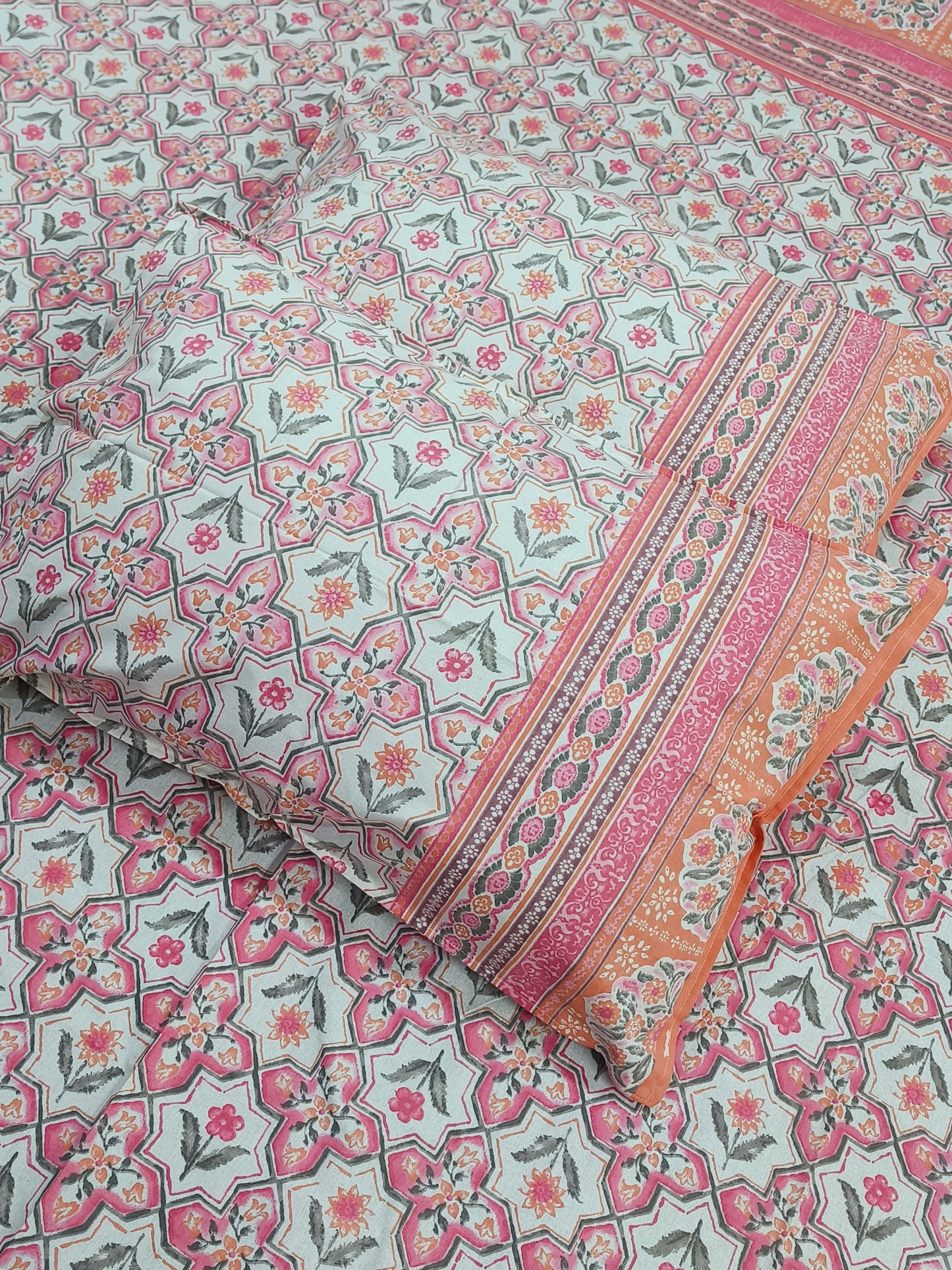 FRESH ARRIVALS Gulbahaar King Size Bedsheets(Dispatch Time 24 Hours)