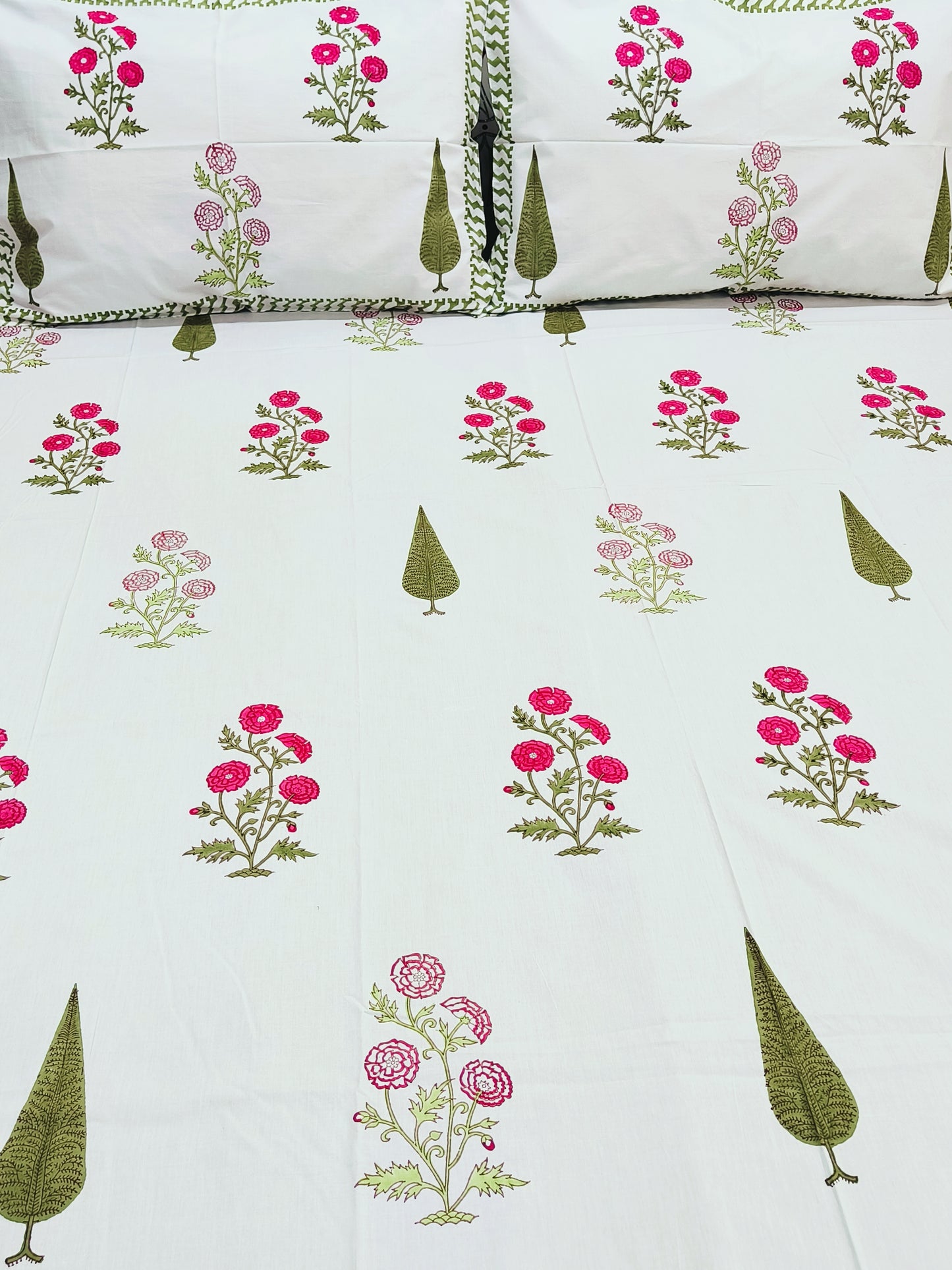 FRESH ARRIVAL Handblock Printed Premium Bedsheets (Dispatch Time 24 Hours)