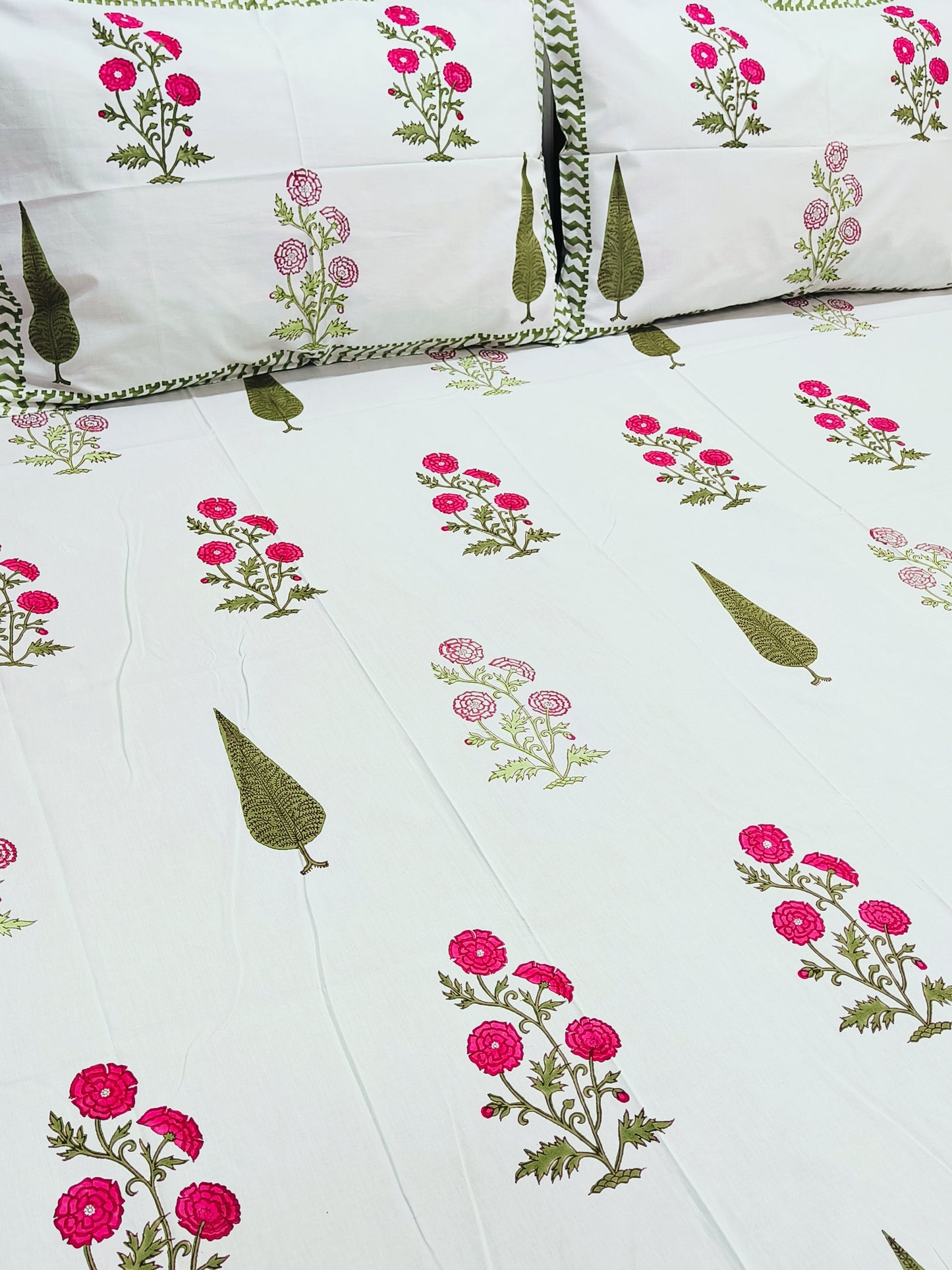 FRESH ARRIVAL Handblock Printed Premium Bedsheets (Dispatch Time 24 Hours)
