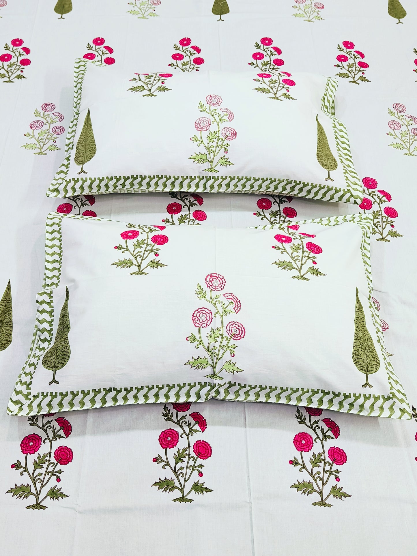 FRESH ARRIVAL Handblock Printed Premium Bedsheets (Dispatch Time 24 Hours)
