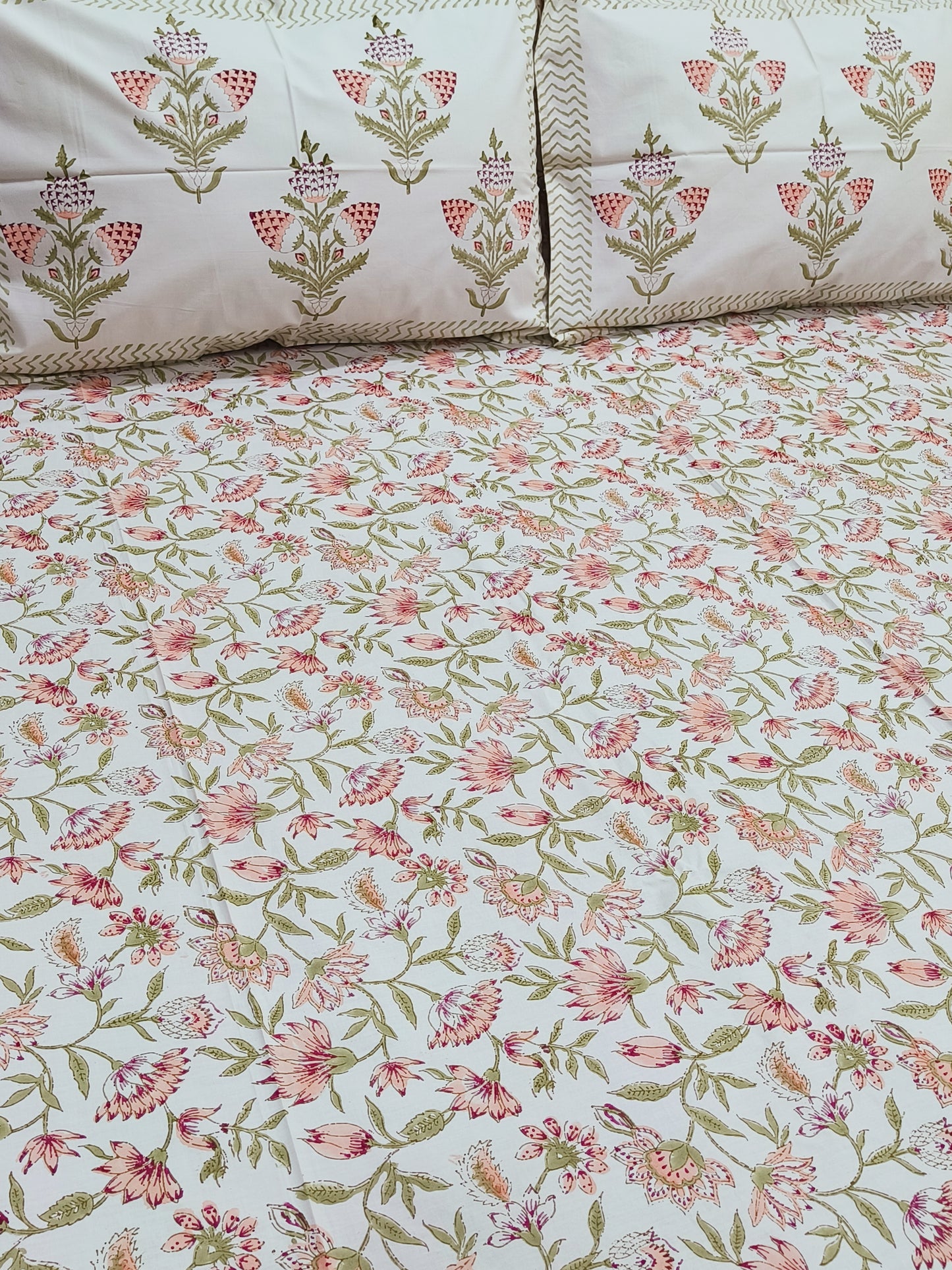 FRESH ARRIVAL Handblock Printed Premium Bedsheets (Dispatch Time 24 Hours)