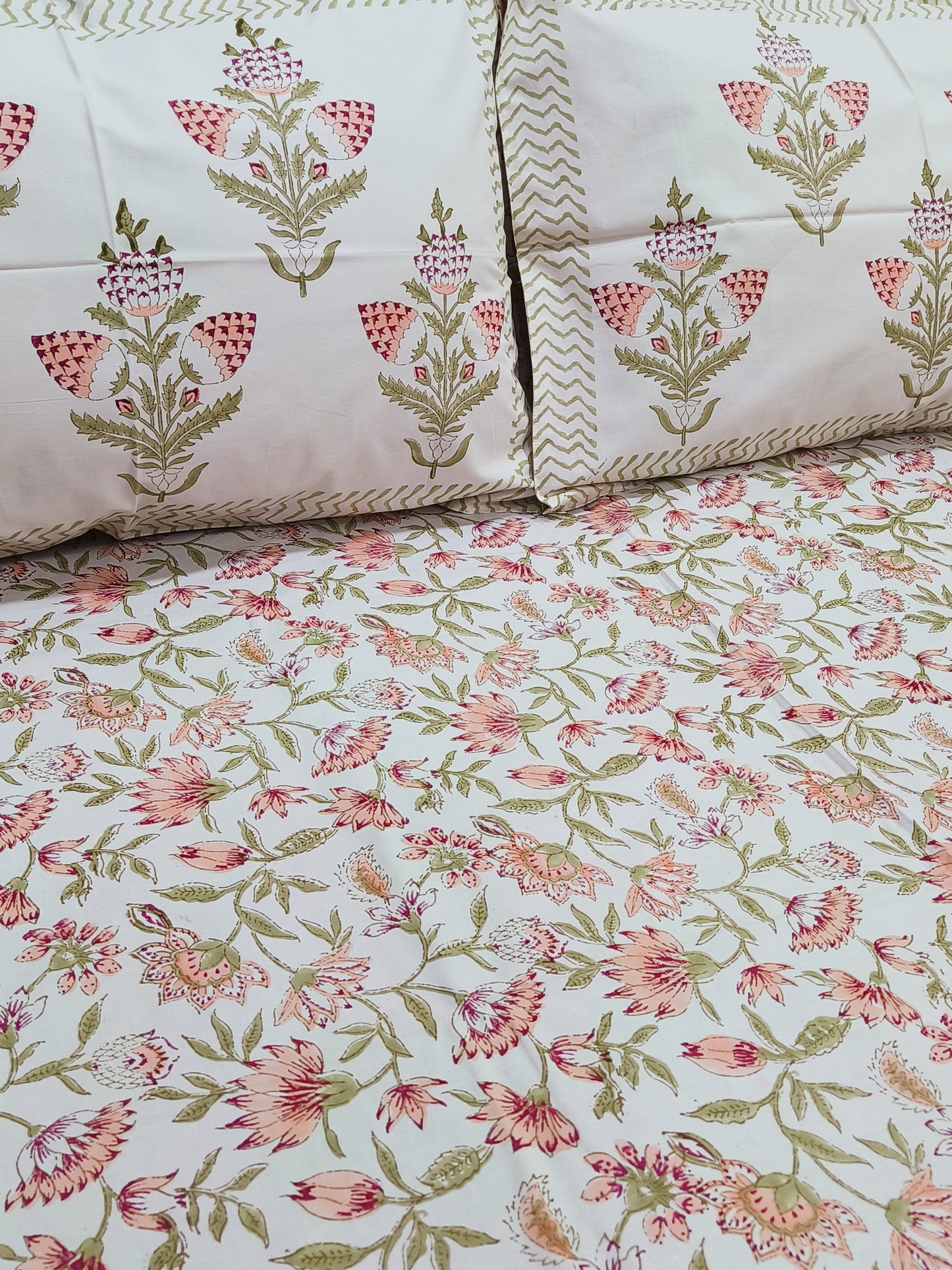 FRESH ARRIVAL Handblock Printed Premium Bedsheets (Dispatch Time 24 Hours)