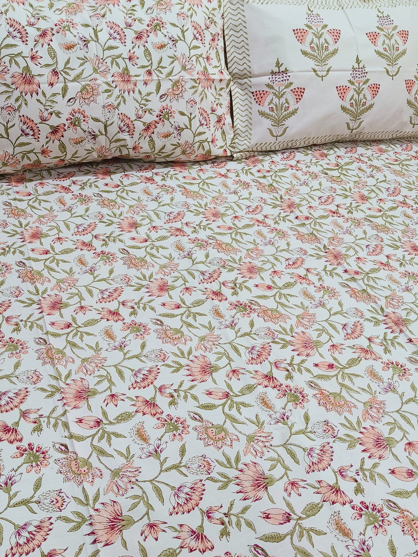 FRESH ARRIVAL Handblock Printed Premium Bedsheets (Dispatch Time 24 Hours)