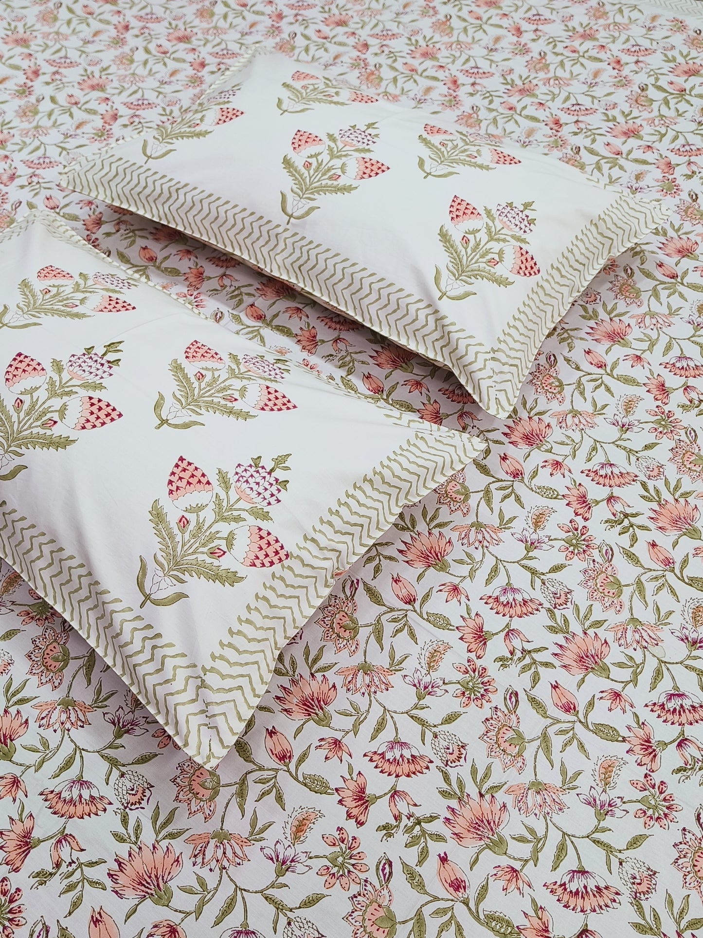 FRESH ARRIVAL Handblock Printed Premium Bedsheets (Dispatch Time 24 Hours)
