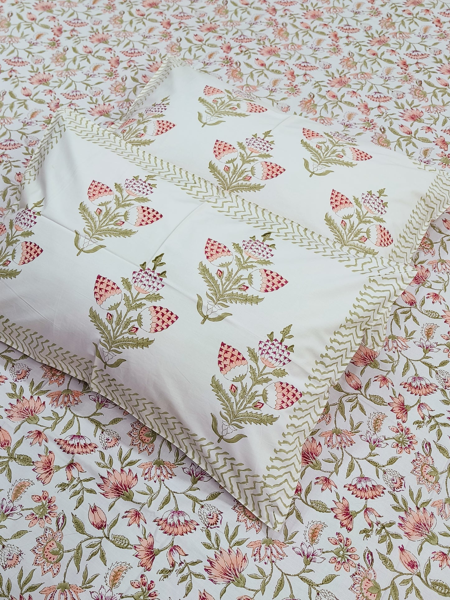 FRESH ARRIVAL Handblock Printed Premium Bedsheets (Dispatch Time 24 Hours)