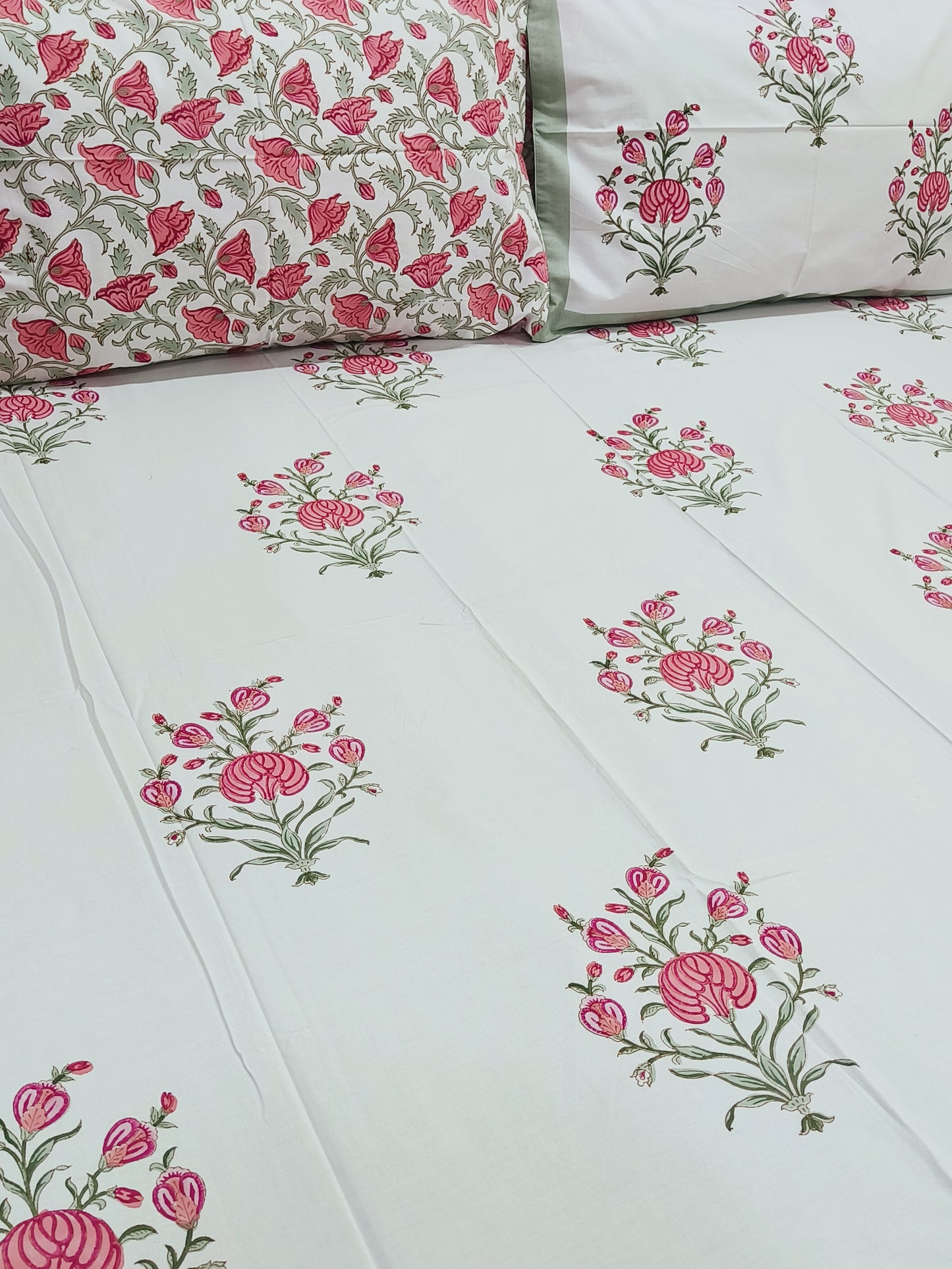FRESH ARRIVAL Handblock Printed Premium Bedsheets (Dispatch Time 24 Hours)
