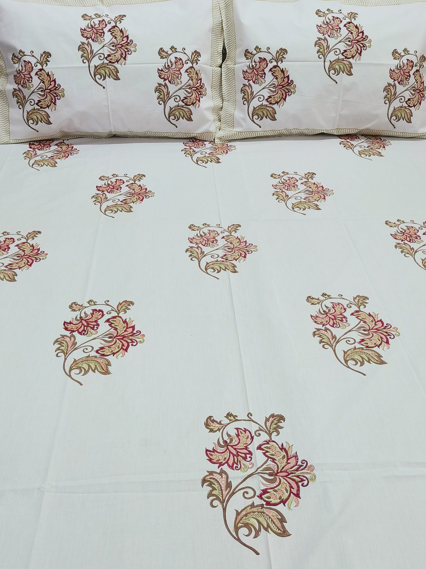 FRESH ARRIVAL Handblock Printed Premium Bedsheets (Dispatch Time 24 Hours)