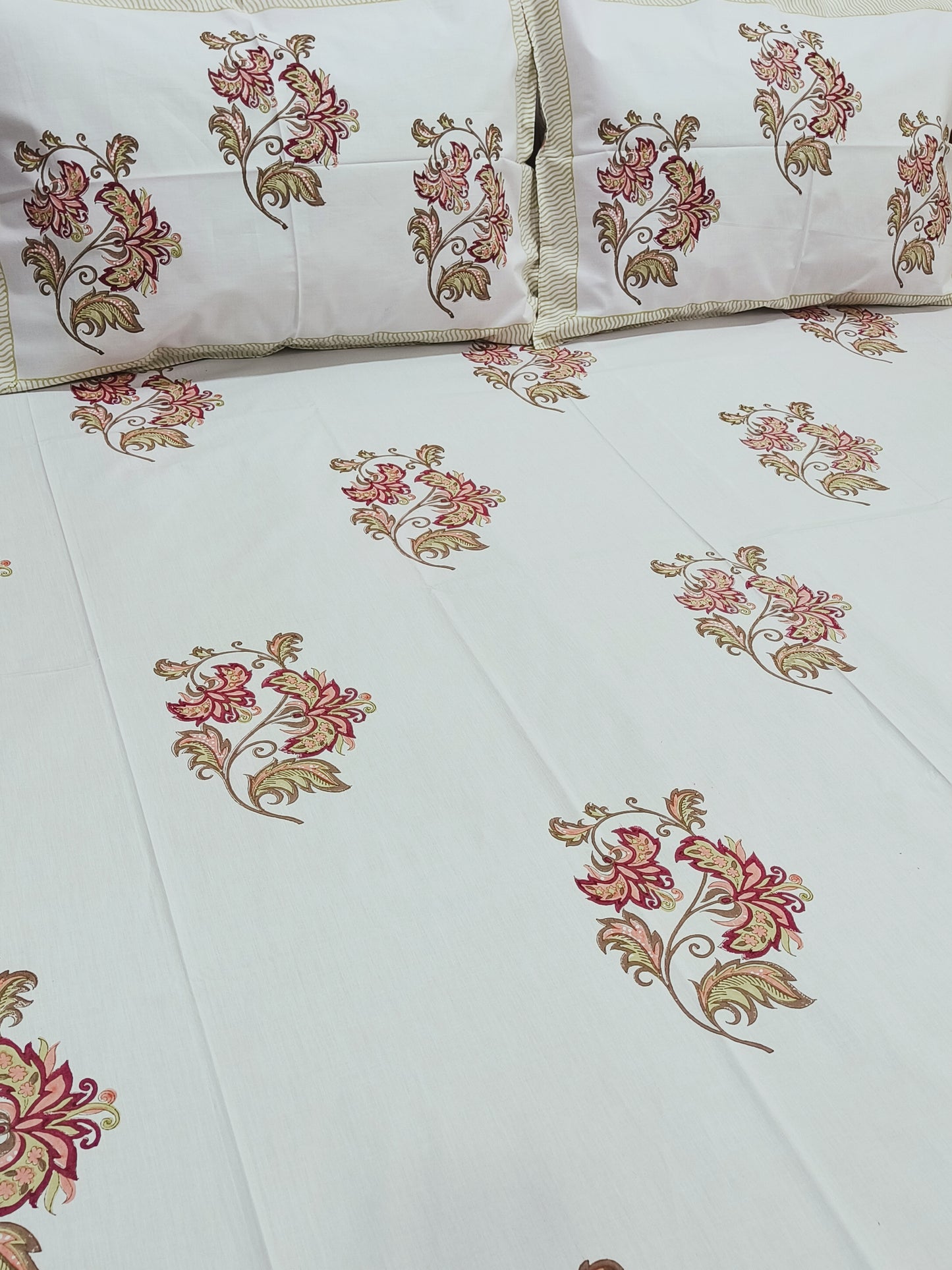 FRESH ARRIVAL Handblock Printed Premium Bedsheets (Dispatch Time 24 Hours)