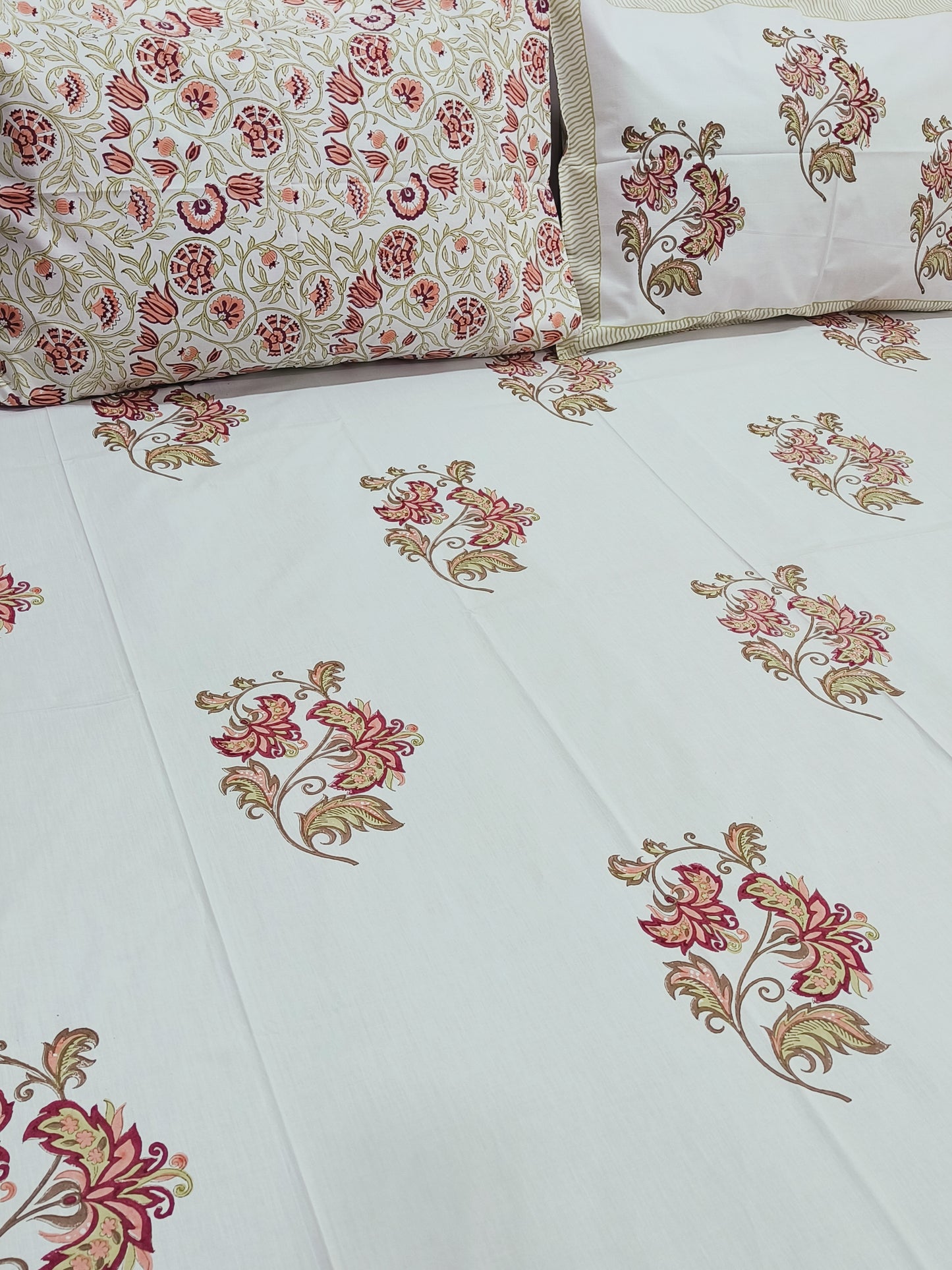 FRESH ARRIVAL Handblock Printed Premium Bedsheets (Dispatch Time 24 Hours)