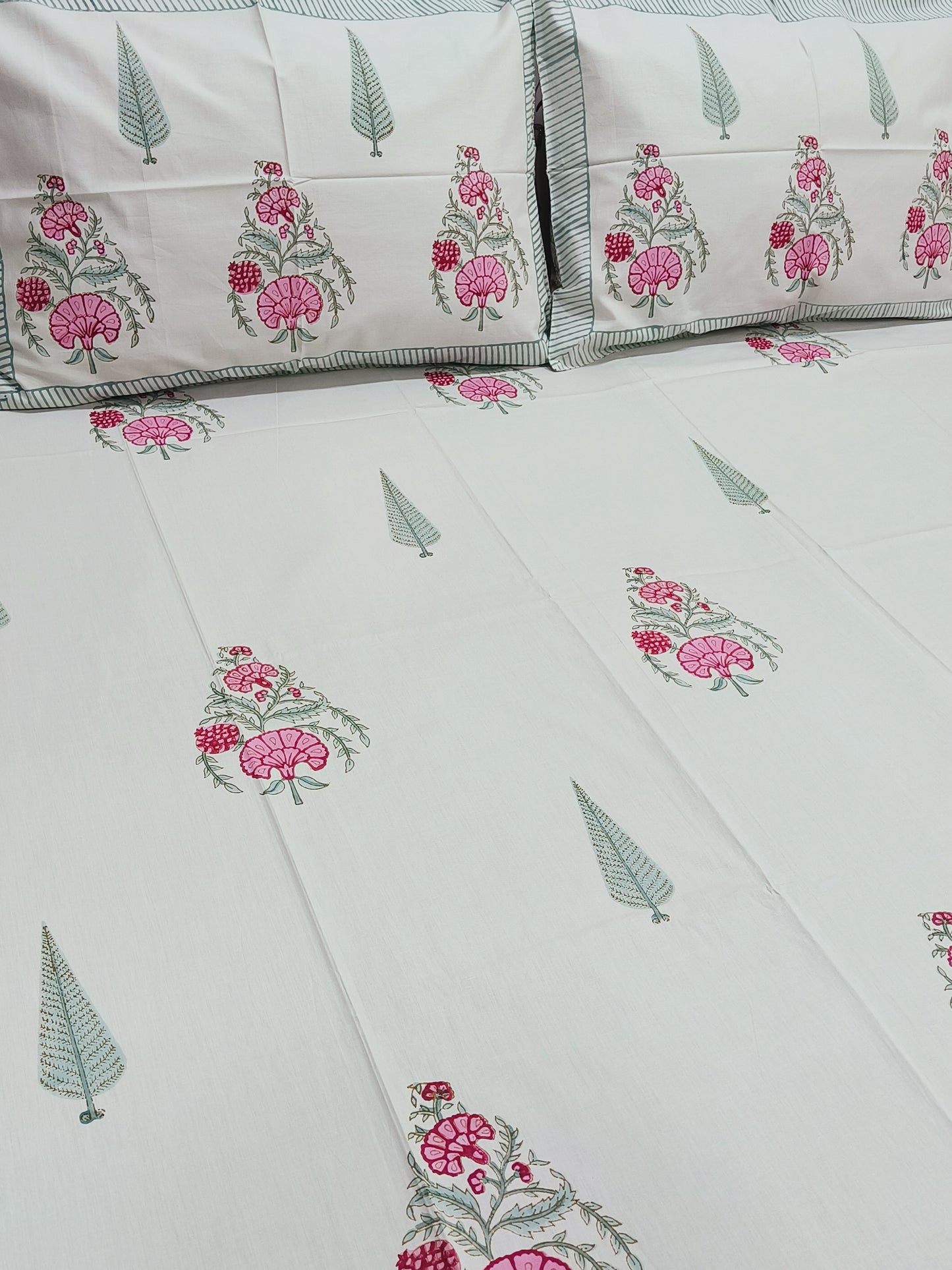FRESH ARRIVAL Handblock Printed Premium Bedsheets (Dispatch Time 24 Hours)
