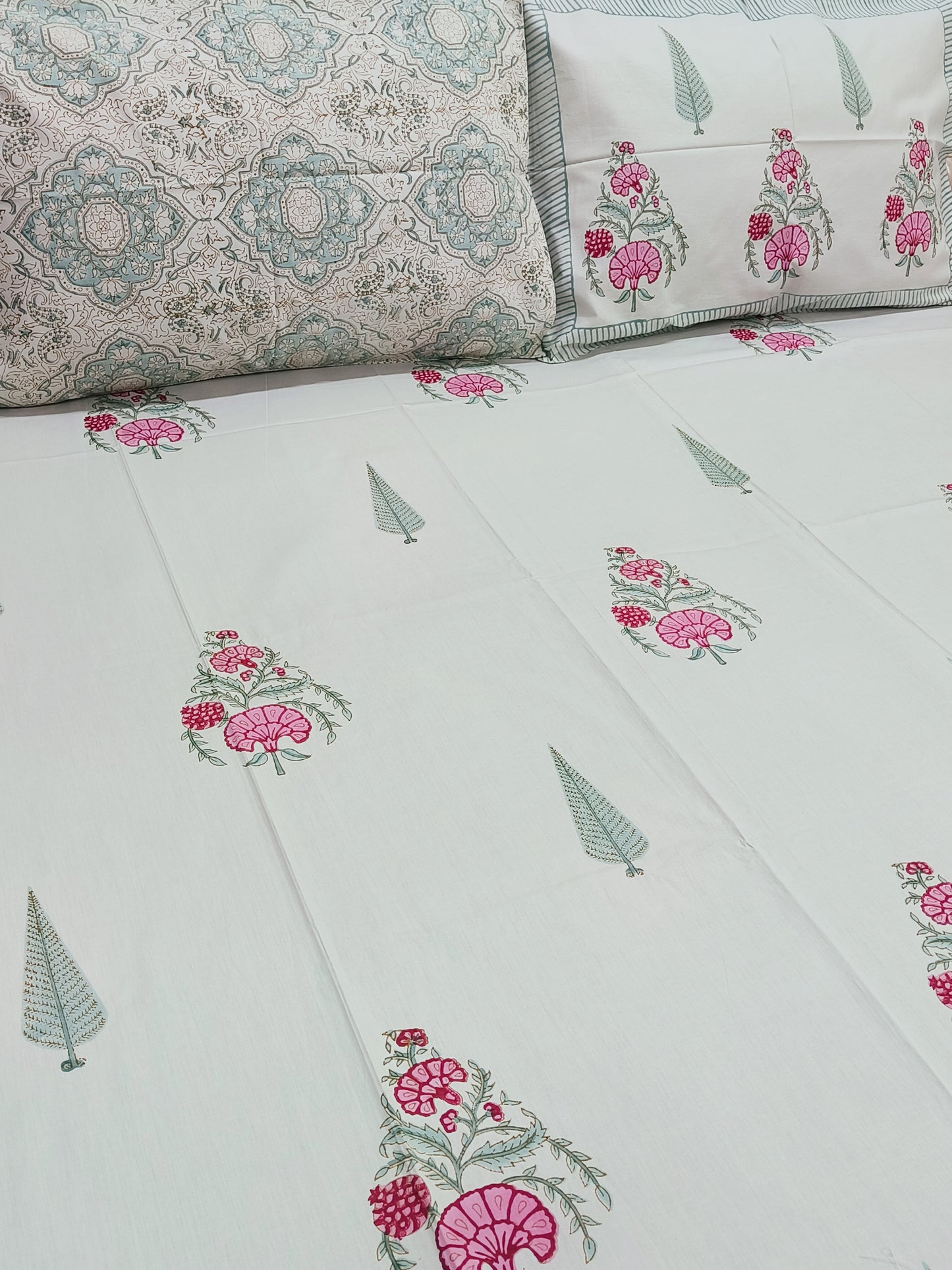 FRESH ARRIVAL Handblock Printed Premium Bedsheets (Dispatch Time 24 Hours)