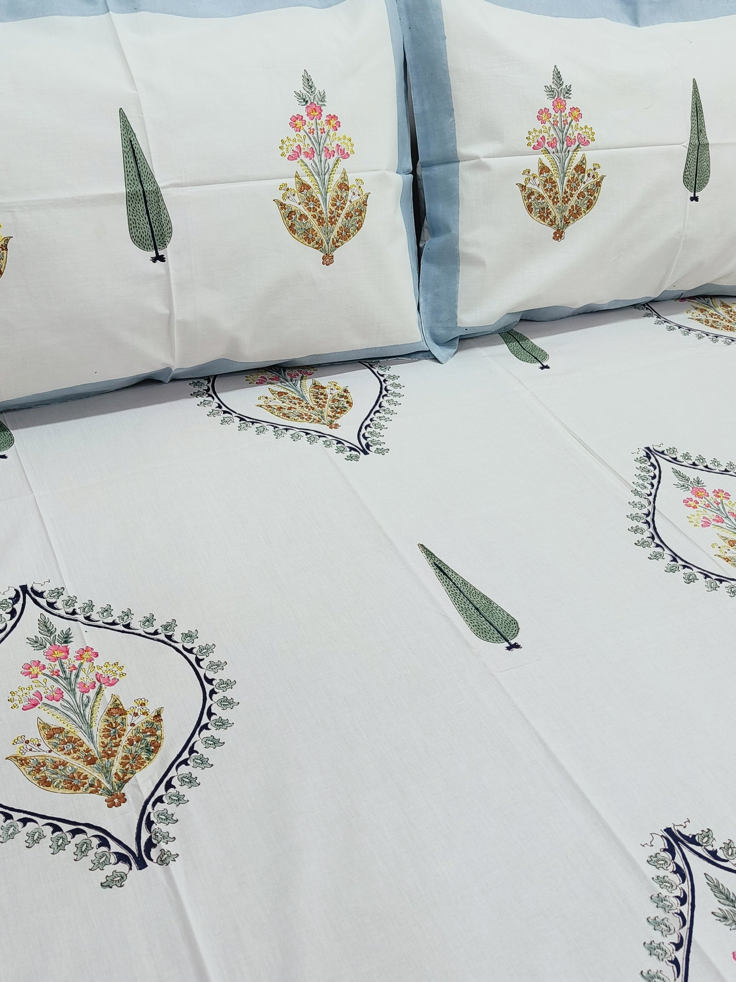 FRESH ARRIVAL Handblock Printed Premium Bedsheets (Dispatch Time 24 Hours)