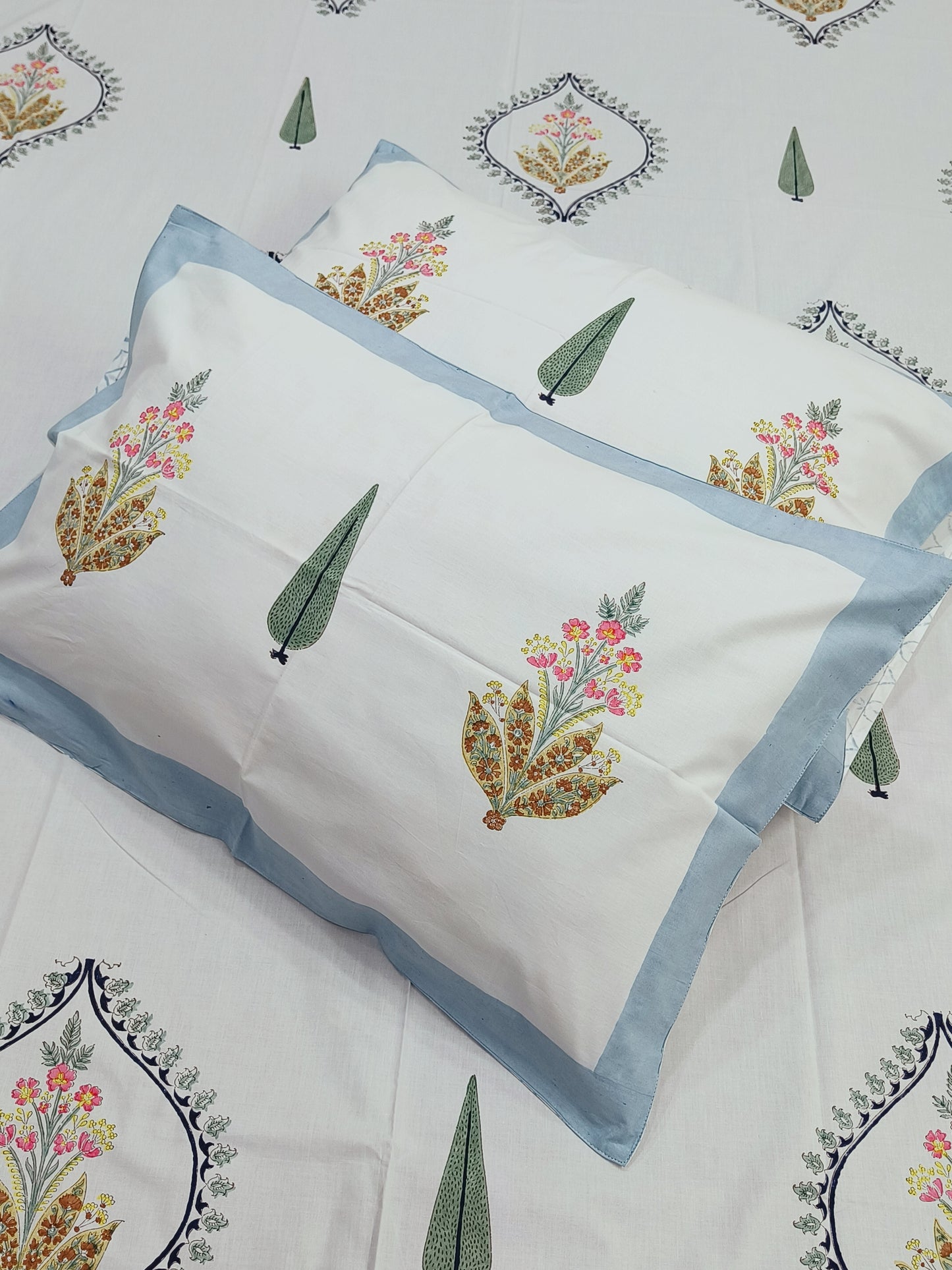 FRESH ARRIVAL Handblock Printed Premium Bedsheets (Dispatch Time 24 Hours)