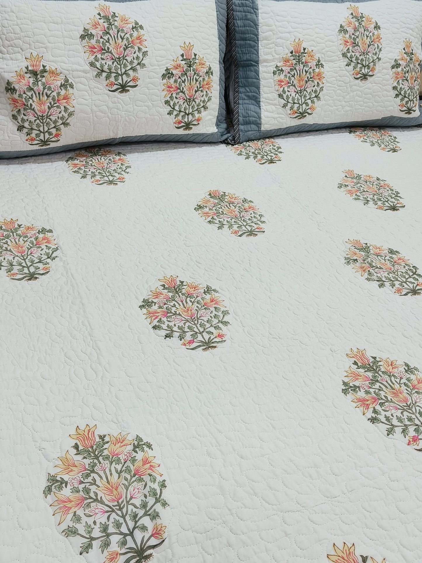 FRESH ARRIVAL Handblock Printed Premium Mulmul Bedcovers