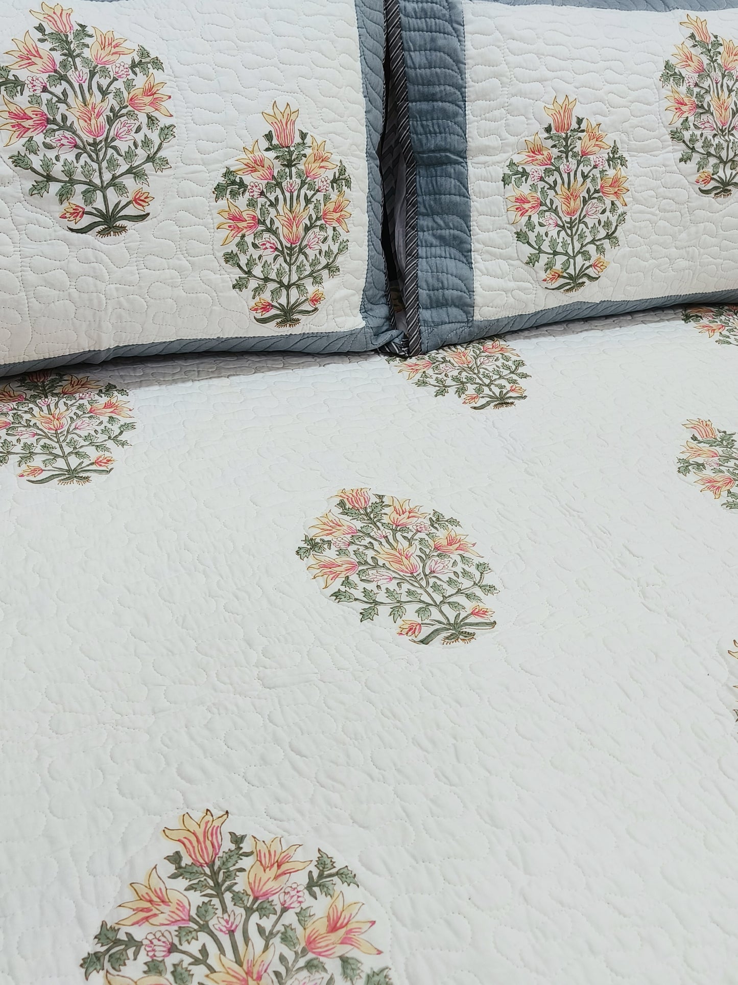 FRESH ARRIVAL Handblock Printed Premium Mulmul Bedcovers