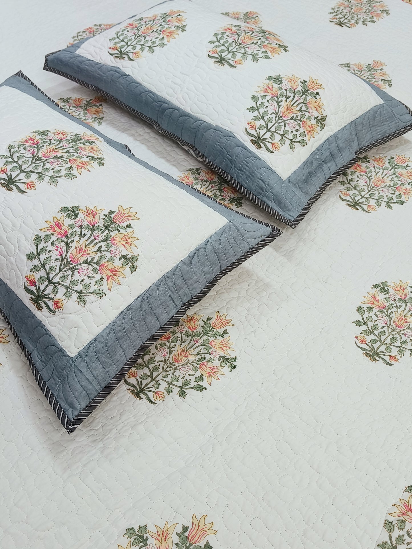 FRESH ARRIVAL Handblock Printed Premium Mulmul Bedcovers