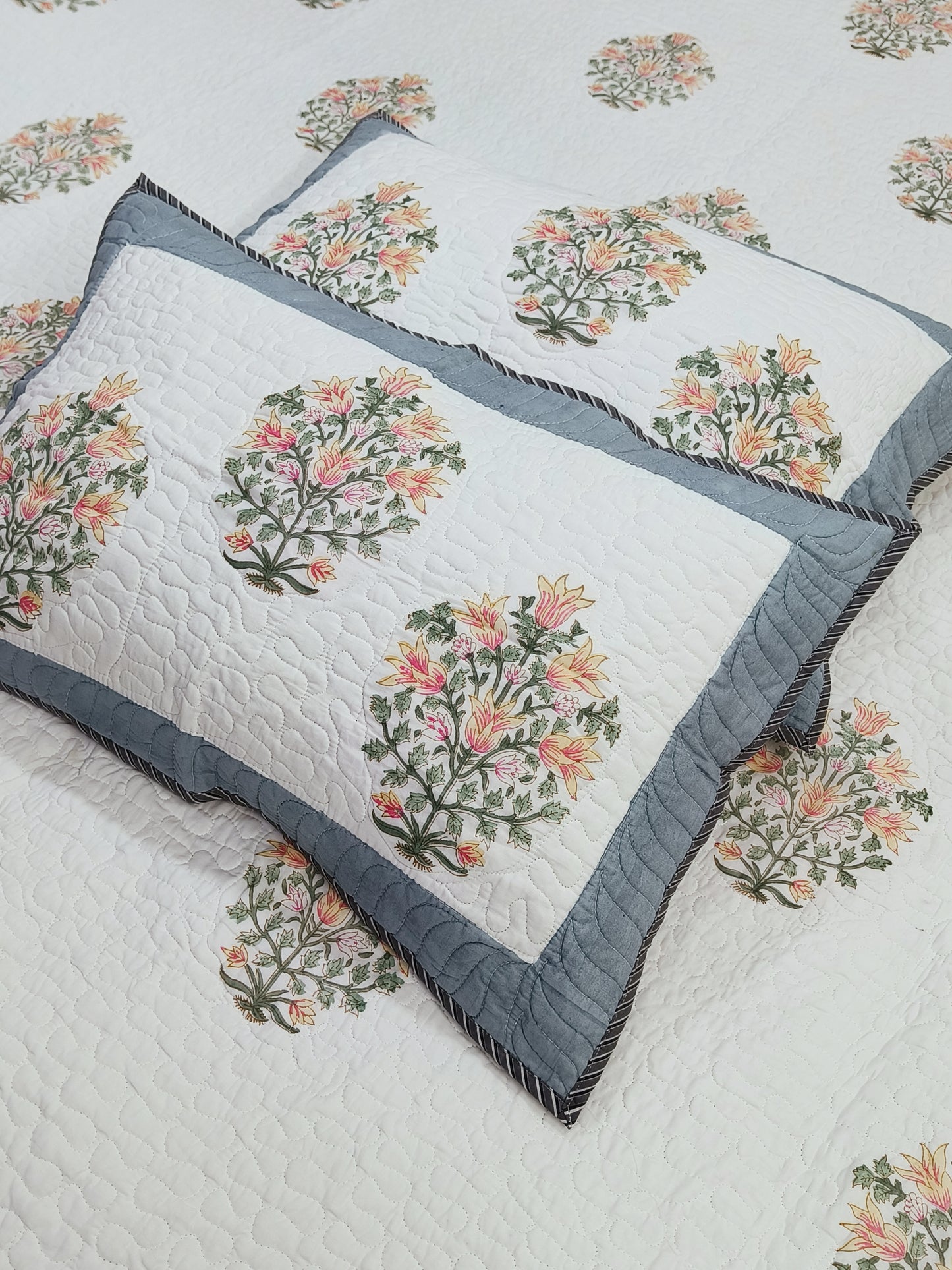FRESH ARRIVAL Handblock Printed Premium Mulmul Bedcovers