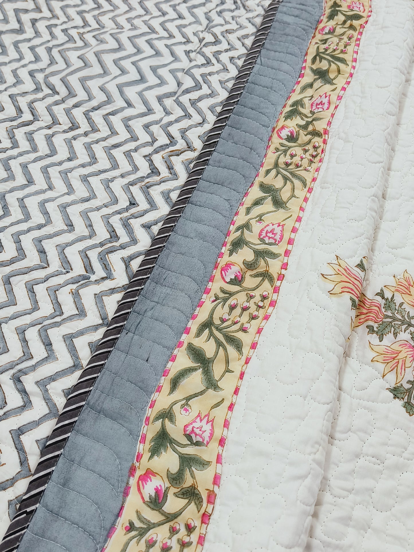 FRESH ARRIVAL Handblock Printed Premium Mulmul Bedcovers
