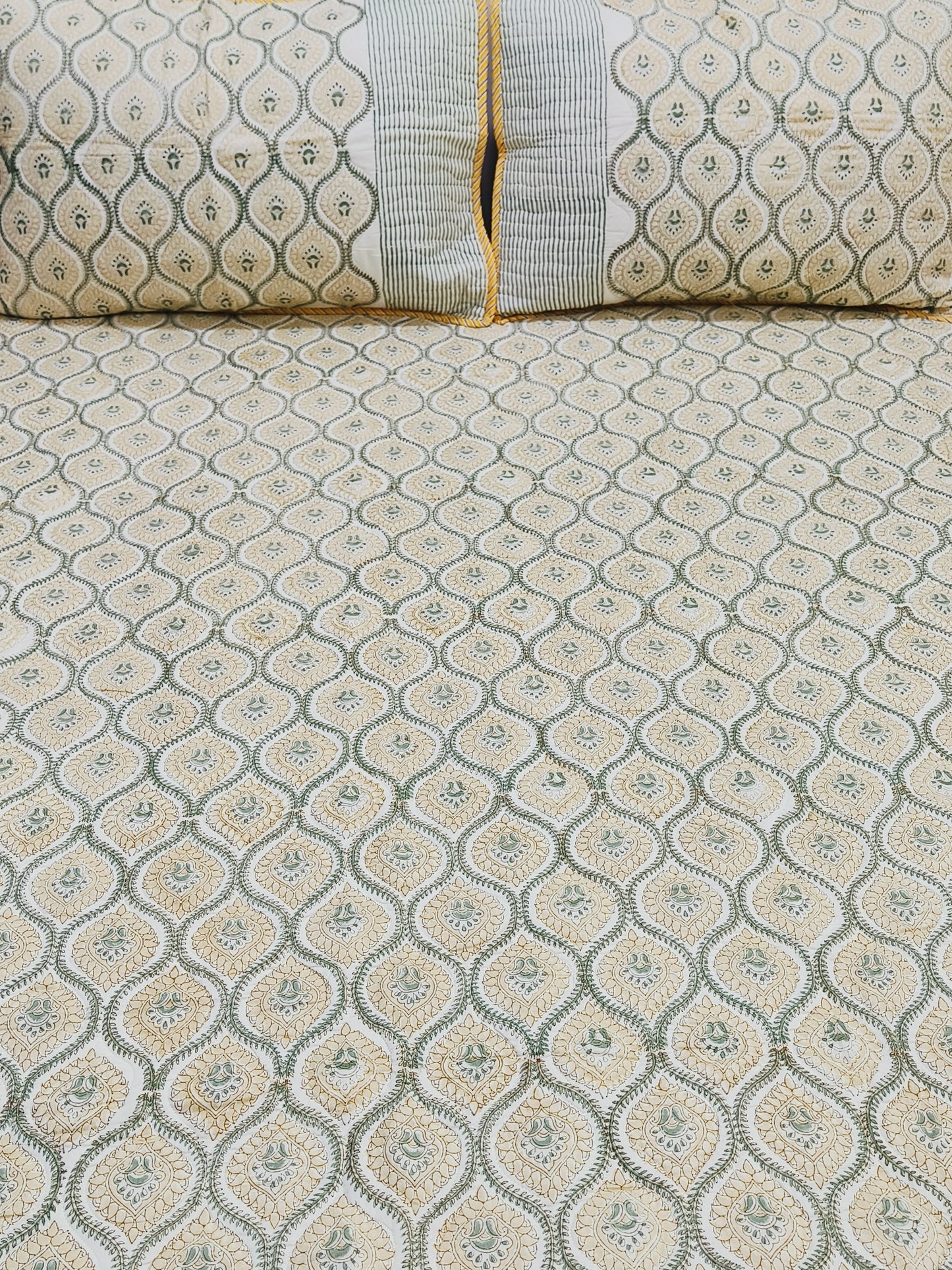 Handblock Printed Premium Mulmul Bedcovers ( 108 *108 Inches)