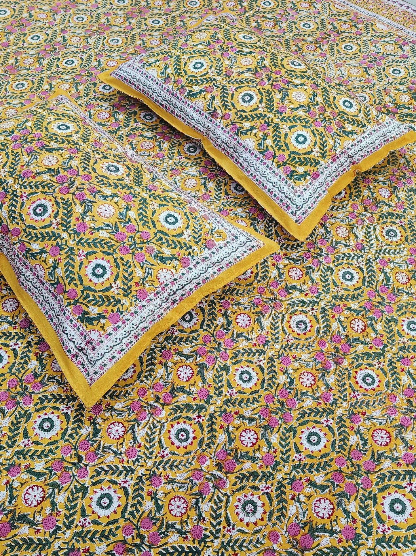 FRESH ARRIVAL Handblock Printed Premium Bedsheets (Dispatch Time 24 Hours)