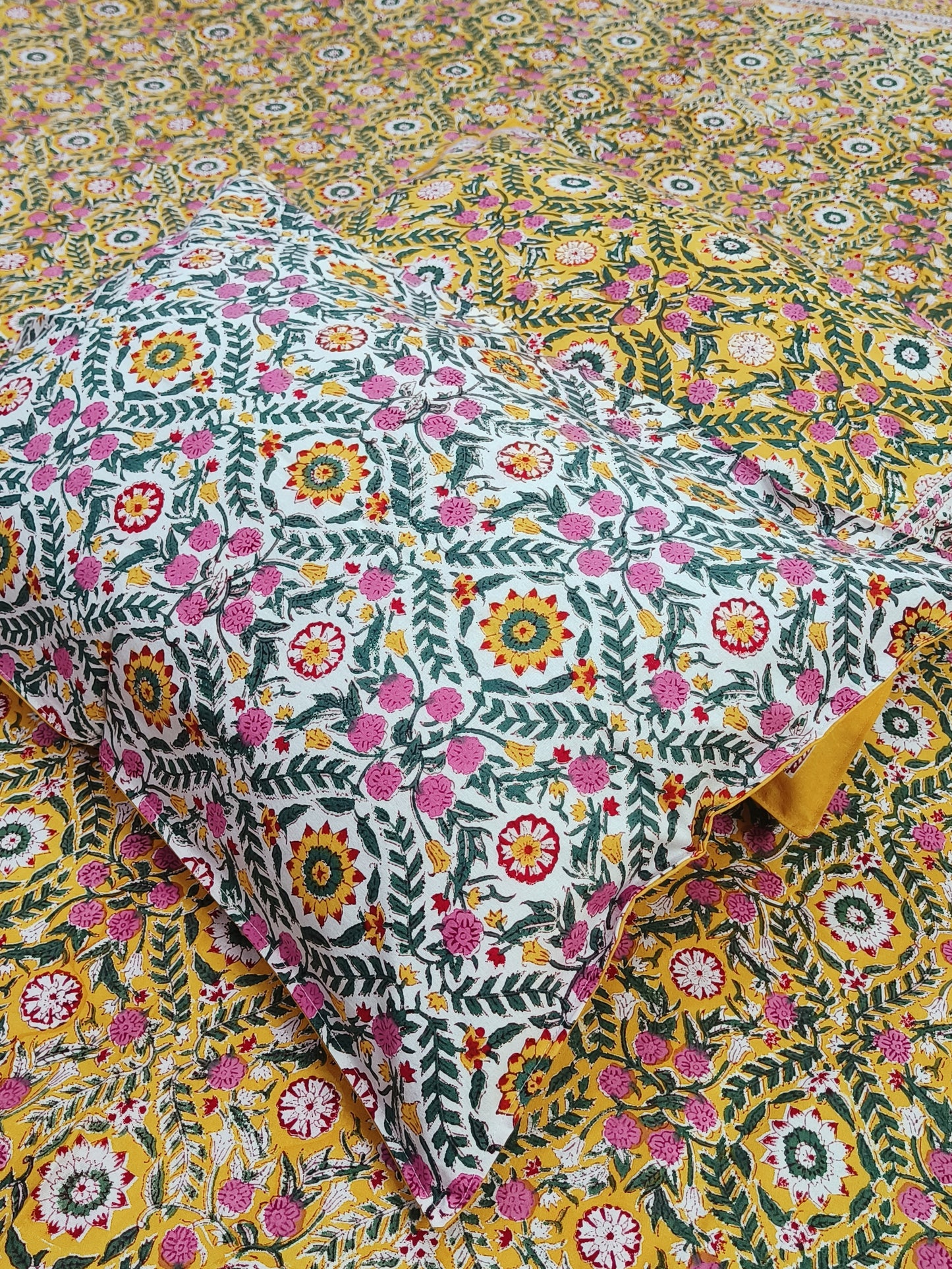 FRESH ARRIVAL Handblock Printed Premium Bedsheets (Dispatch Time 24 Hours)