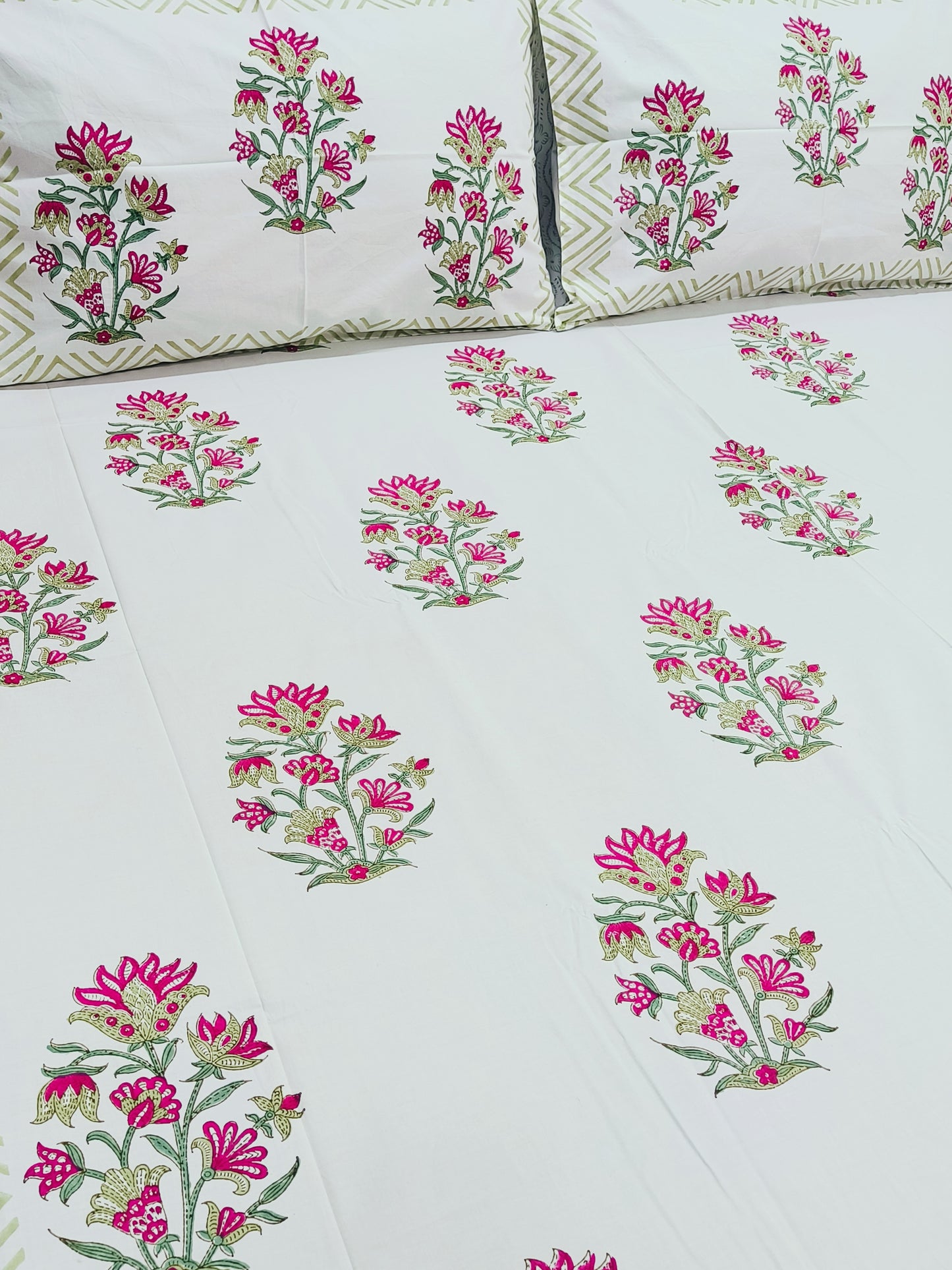 FRESH ARRIVAL Handblock Printed Premium Bedsheets(Dispatch Time 24 Hours)