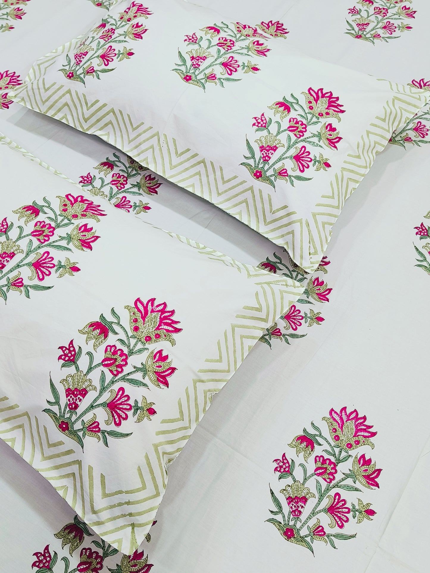 FRESH ARRIVAL Handblock Printed Premium Bedsheets(Dispatch Time 24 Hours)