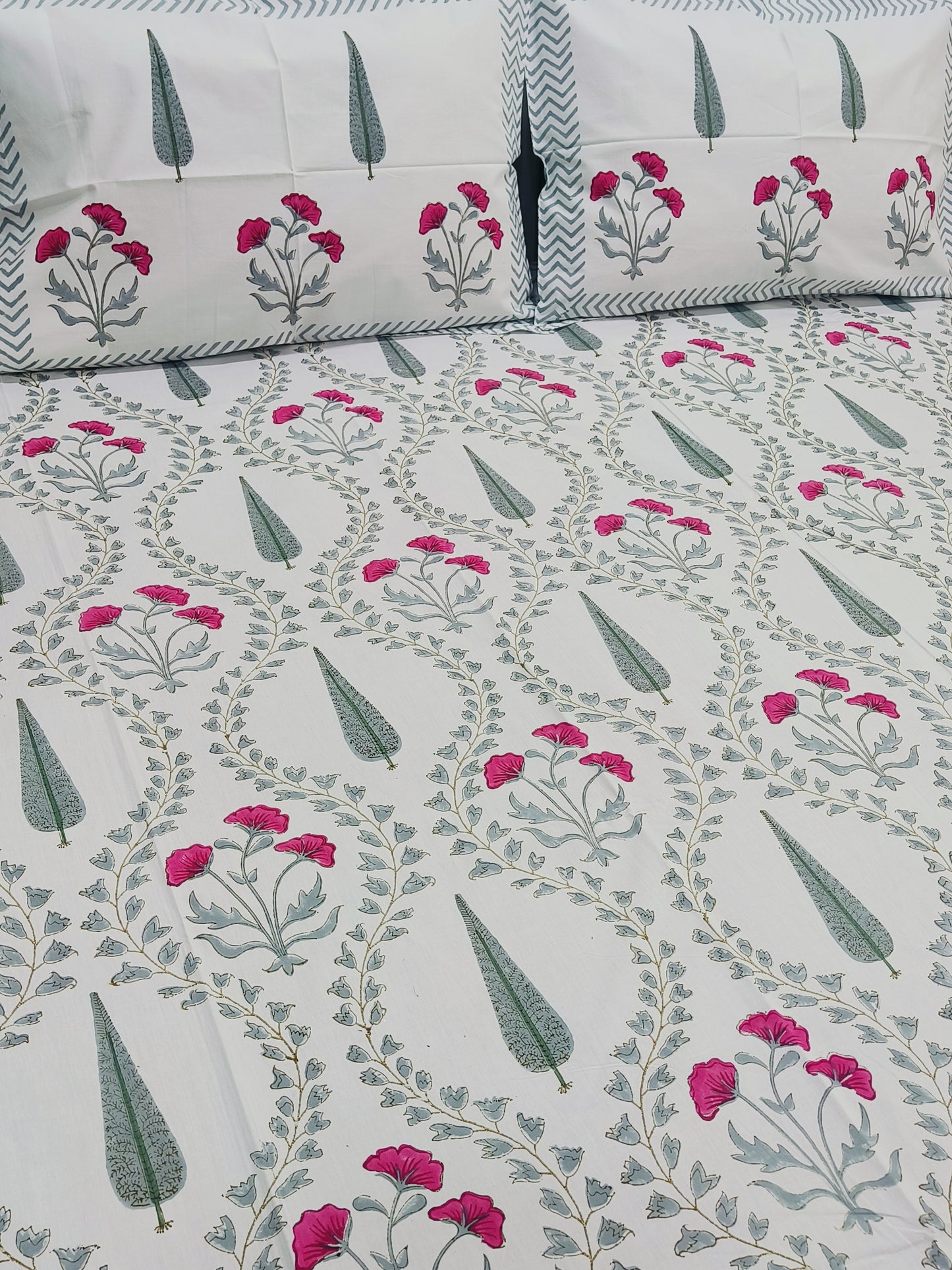 FRESH ARRIVAL Handblock Printed Premium Bedsheets (Dispatch Time 24 Hours)