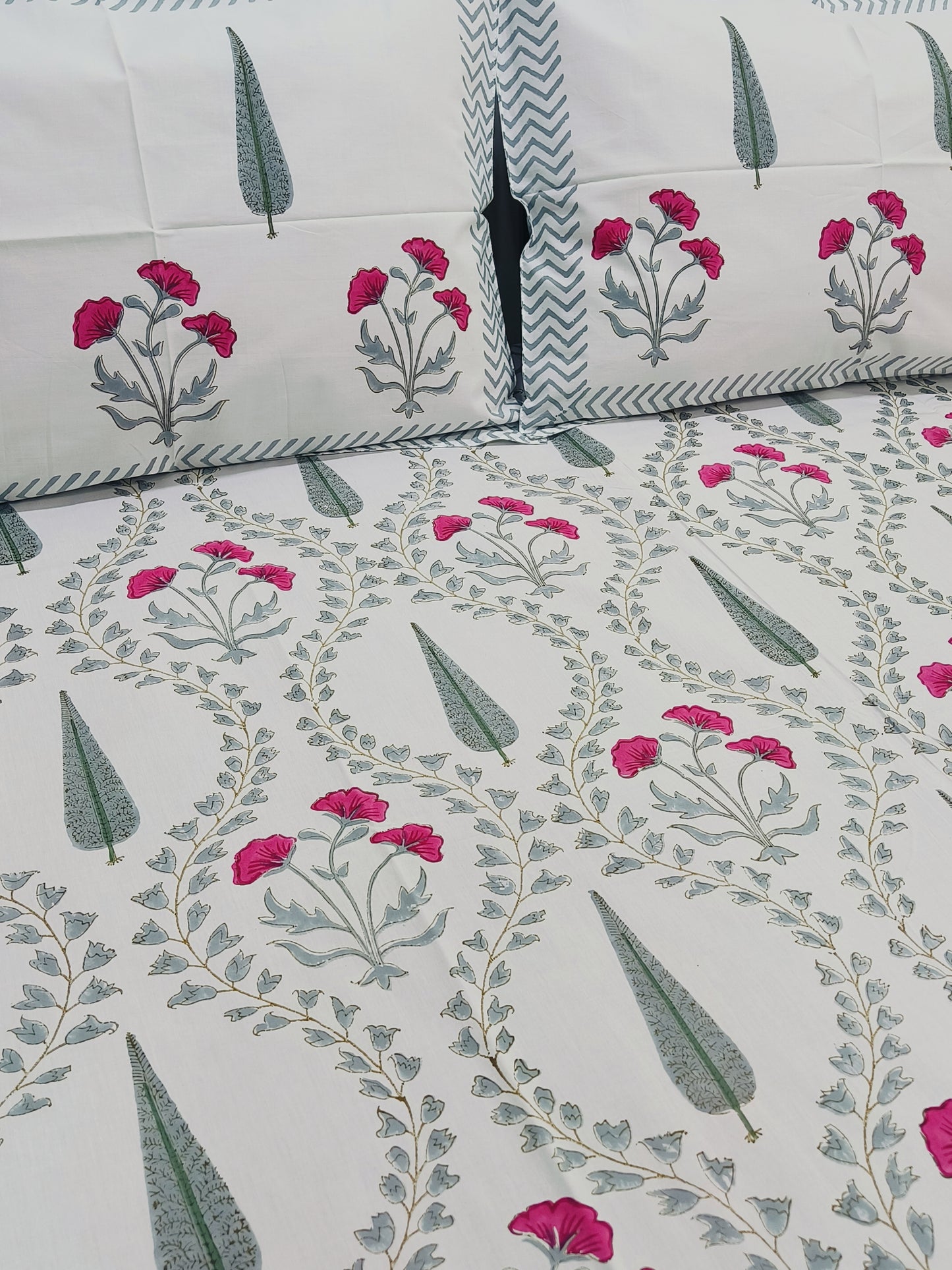 FRESH ARRIVAL Handblock Printed Premium Bedsheets (Dispatch Time 24 Hours)