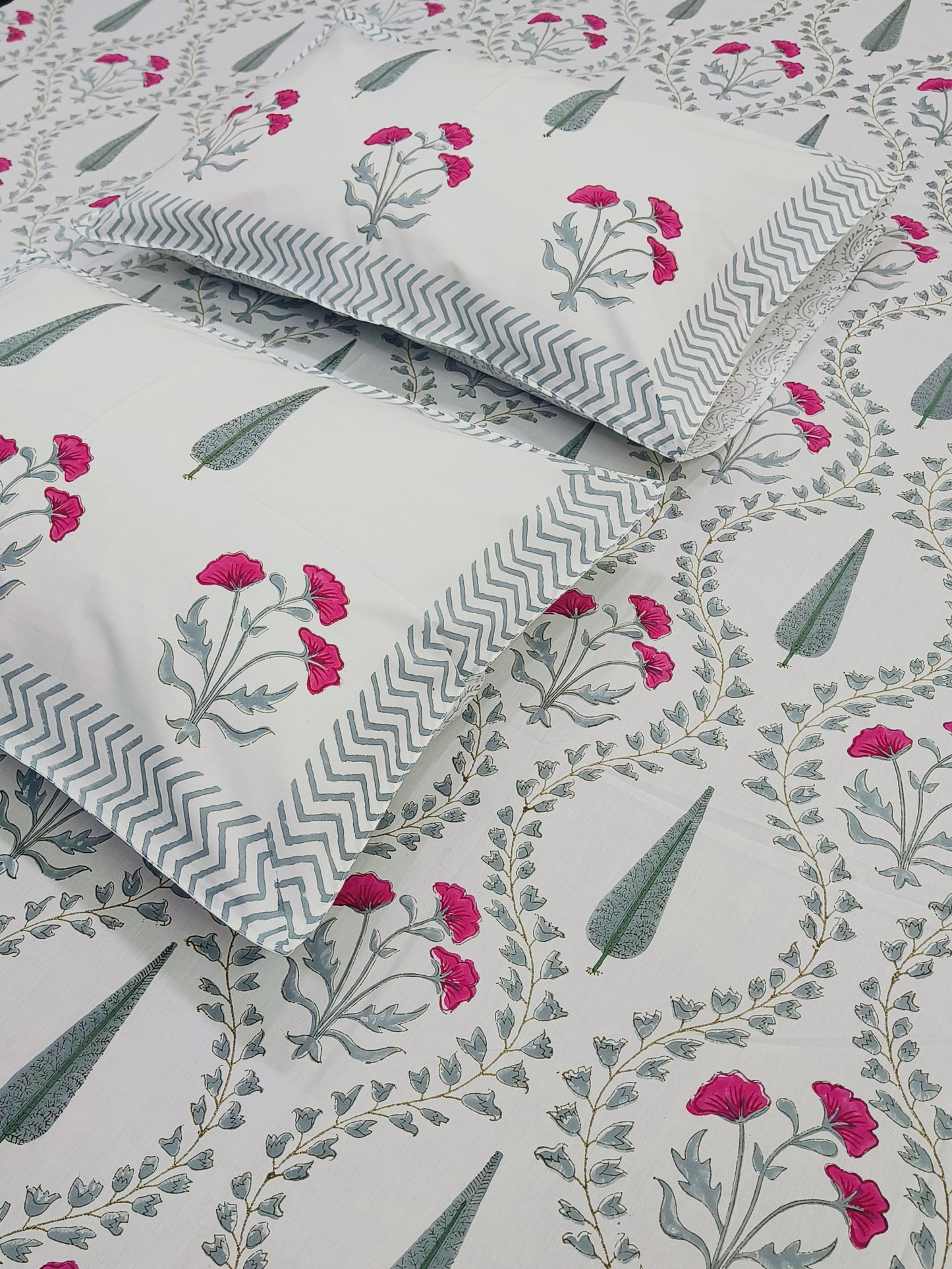 FRESH ARRIVAL Handblock Printed Premium Bedsheets (Dispatch Time 24 Hours)
