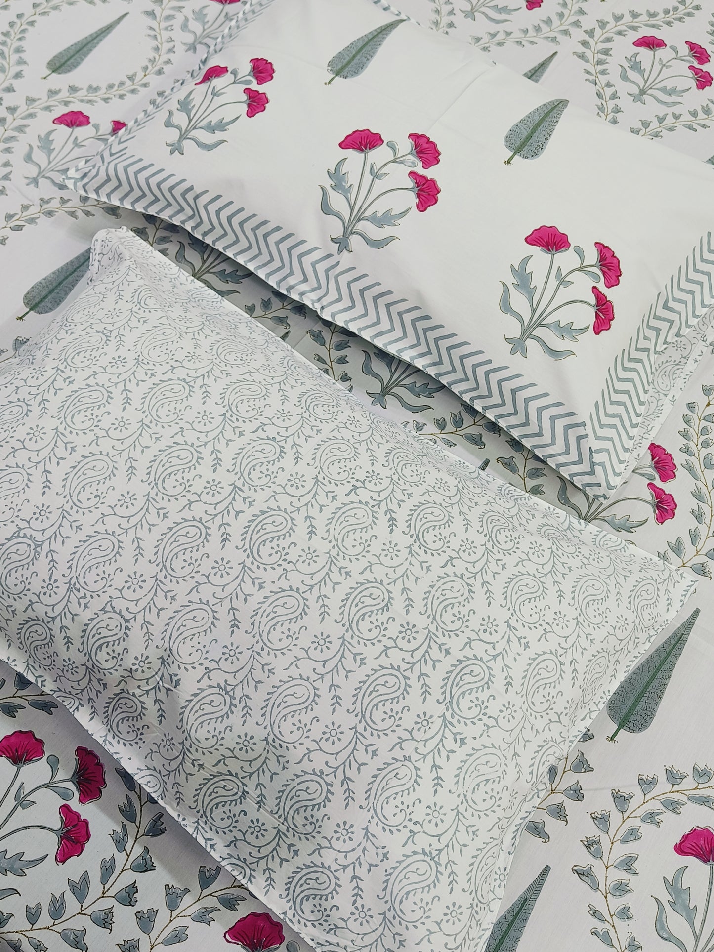 FRESH ARRIVAL Handblock Printed Premium Bedsheets (Dispatch Time 24 Hours)