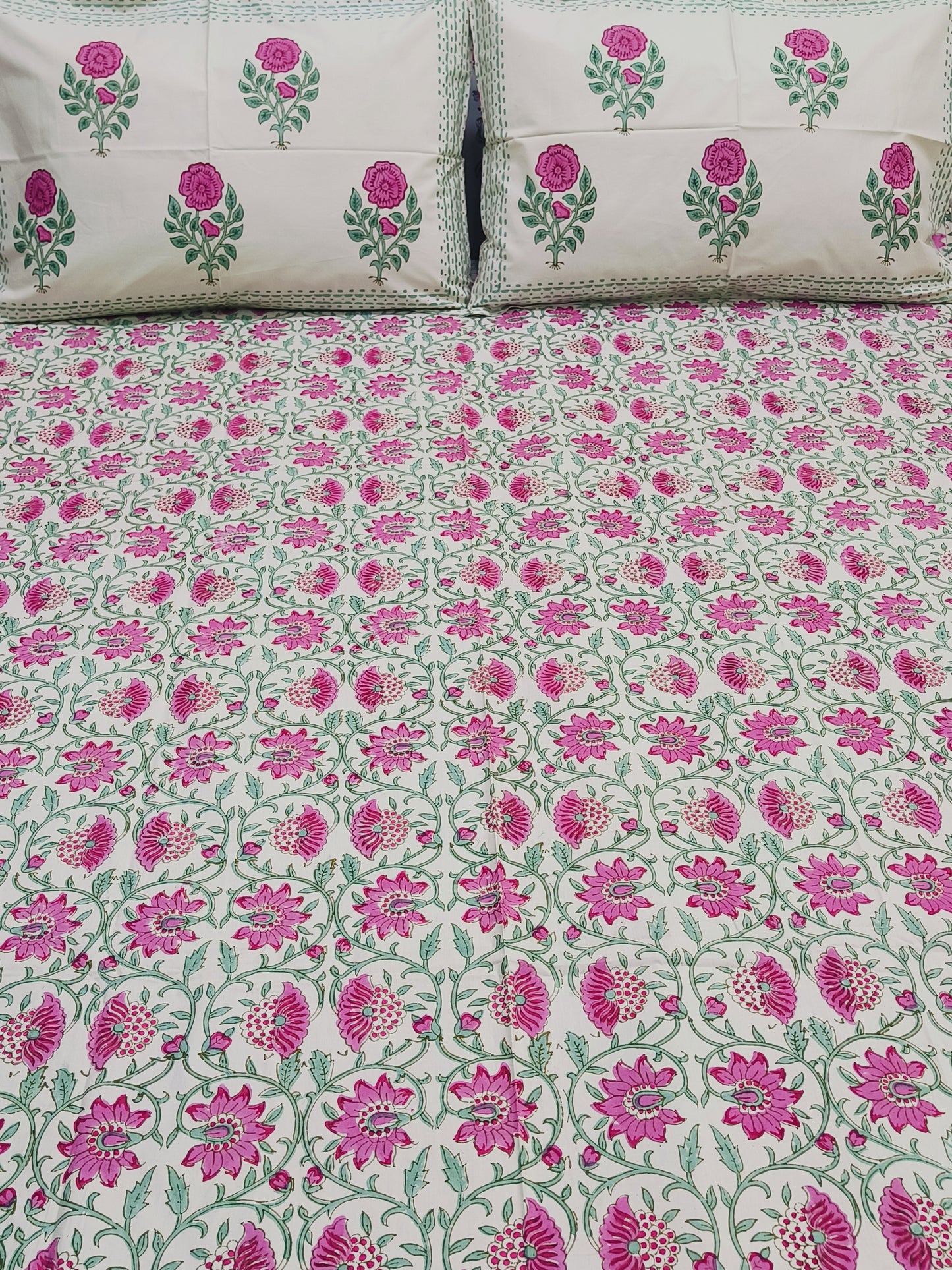 FRESH ARRIVAL Handblock Printed Premium Bedsheets (Dispatch Time 24 Hours)