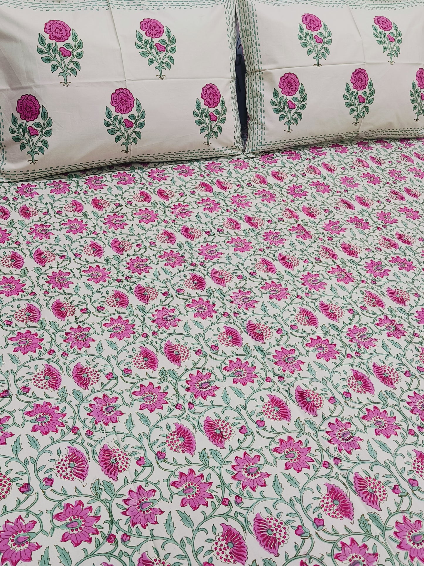 FRESH ARRIVAL Handblock Printed Premium Bedsheets (Dispatch Time 24 Hours)