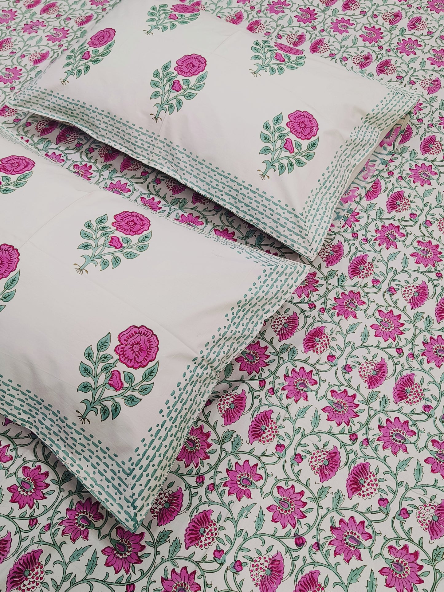FRESH ARRIVAL Handblock Printed Premium Bedsheets (Dispatch Time 24 Hours)