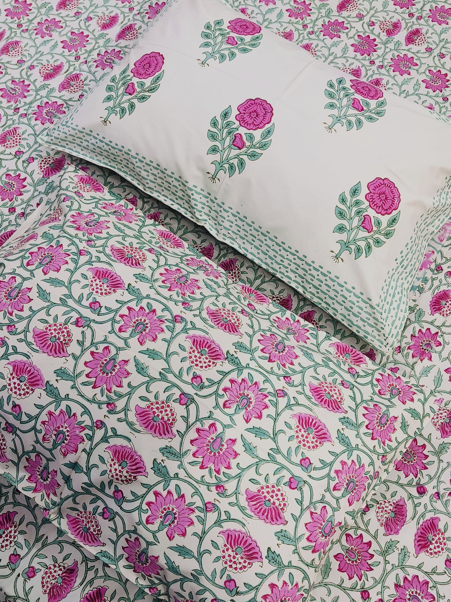 FRESH ARRIVAL Handblock Printed Premium Bedsheets (Dispatch Time 24 Hours)