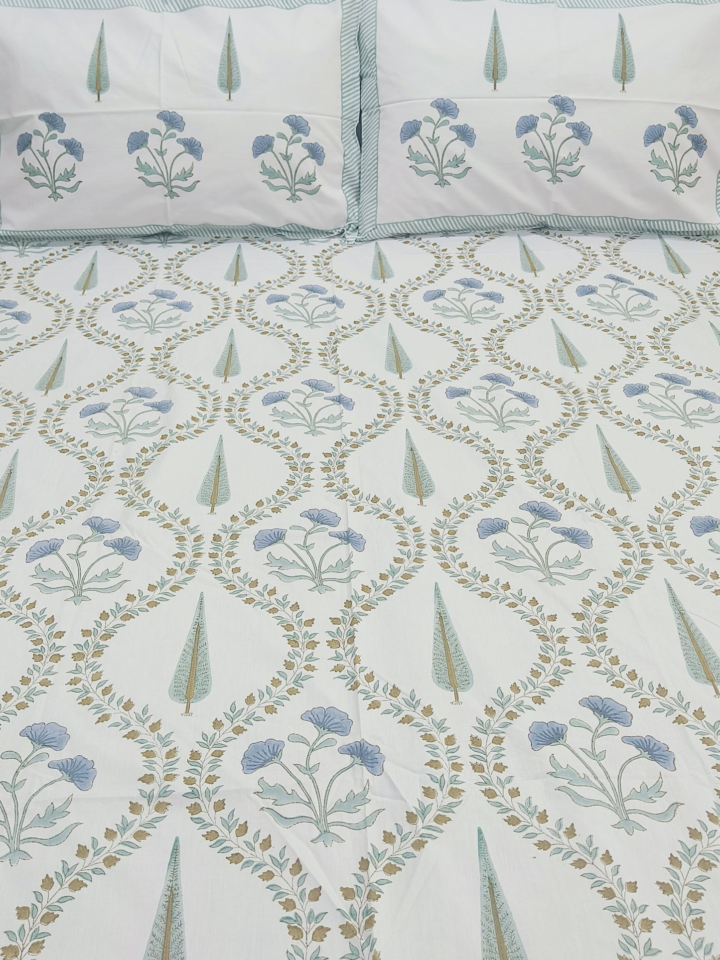 FRESH ARRIVAL Handblock Printed Premium Bedsheets (Dispatch Time 24 Hours)