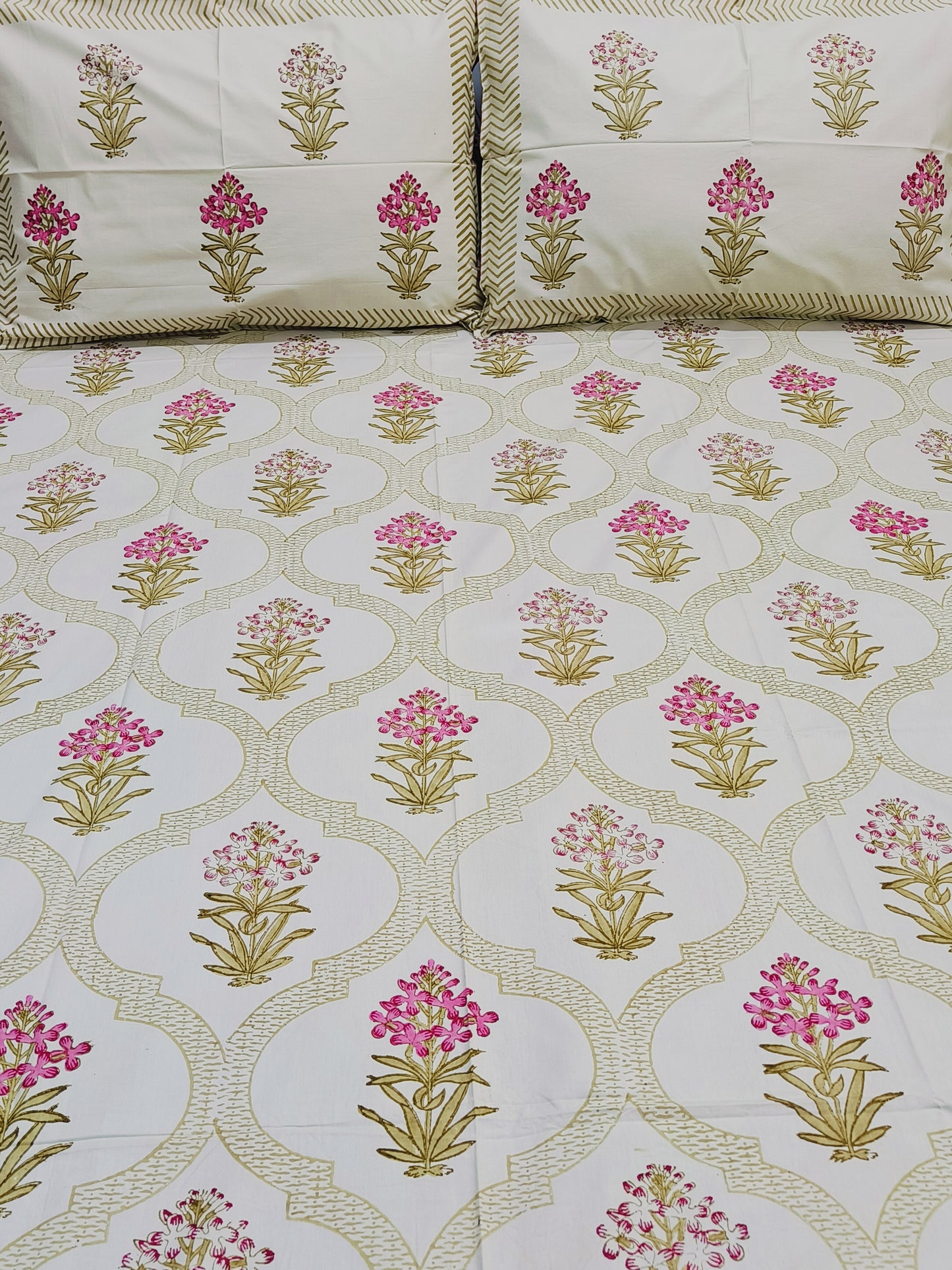 FRESH ARRIVAL Handblock Printed Premium Bedsheets (Dispatch Time 24 Hours)