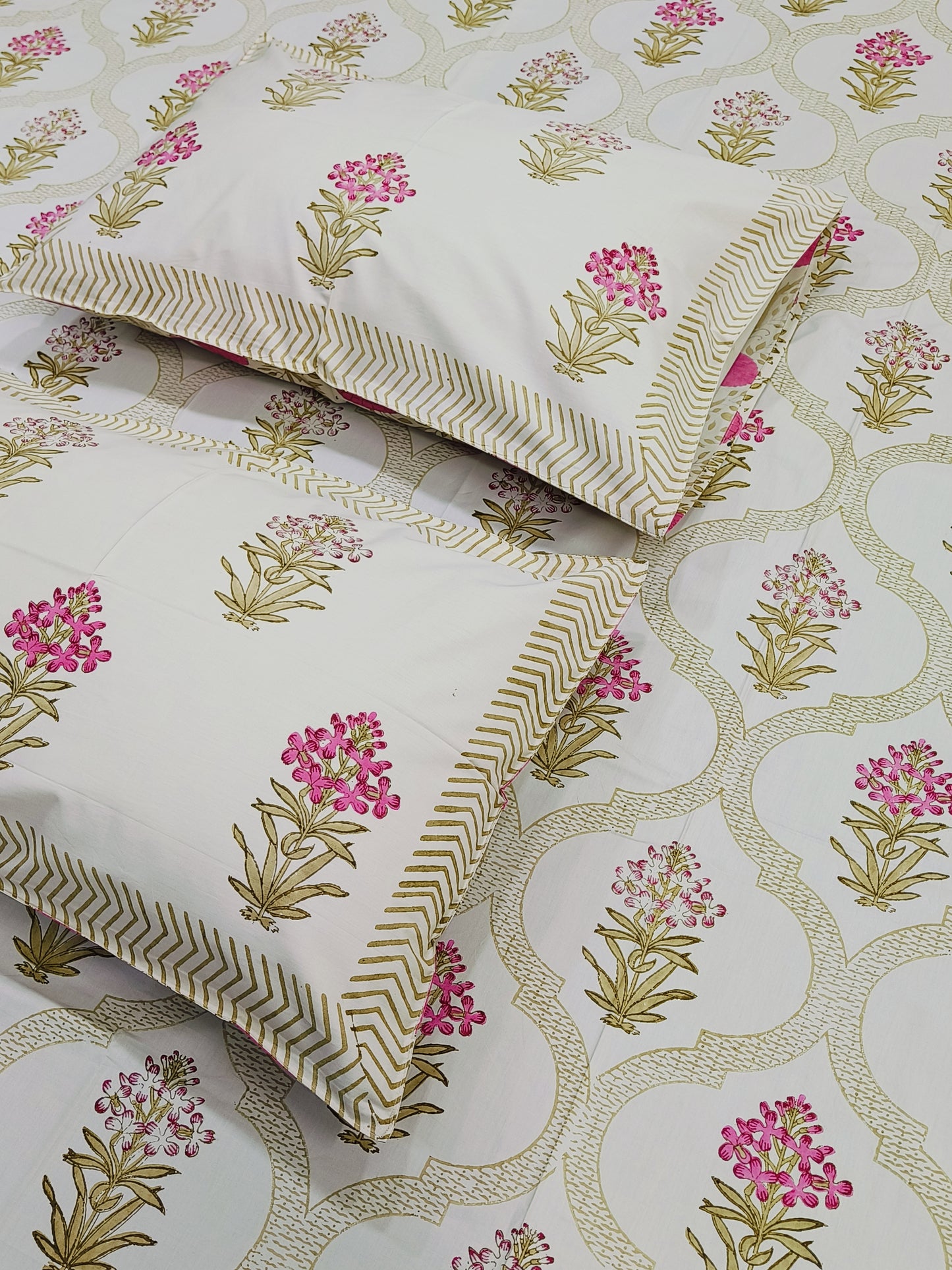 FRESH ARRIVAL Handblock Printed Premium Bedsheets (Dispatch Time 24 Hours)