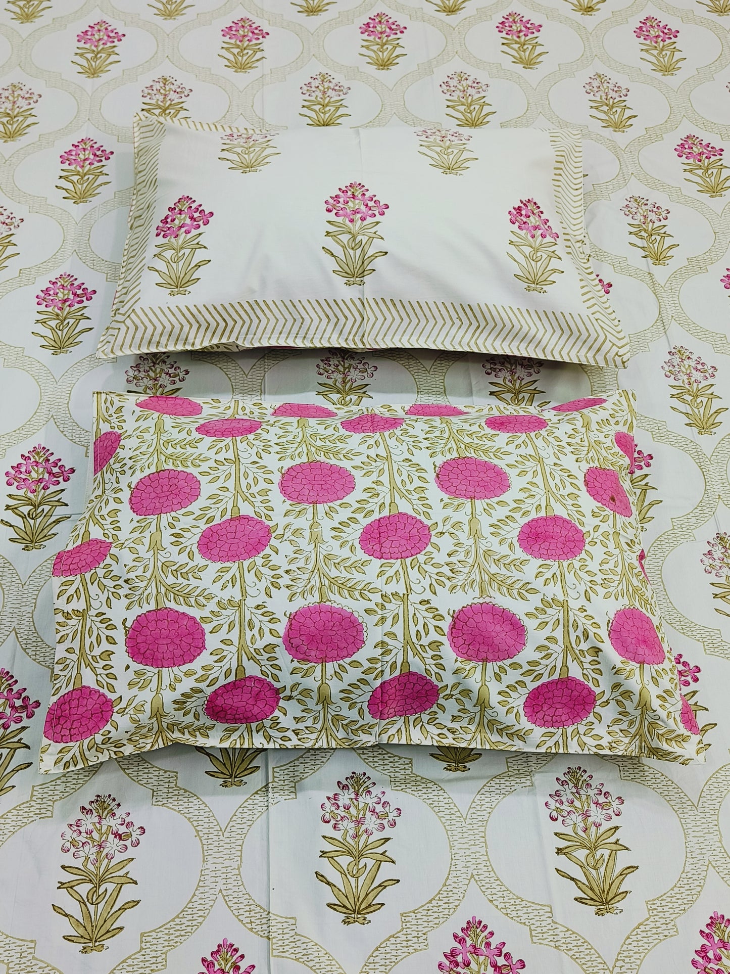FRESH ARRIVAL Handblock Printed Premium Bedsheets (Dispatch Time 24 Hours)