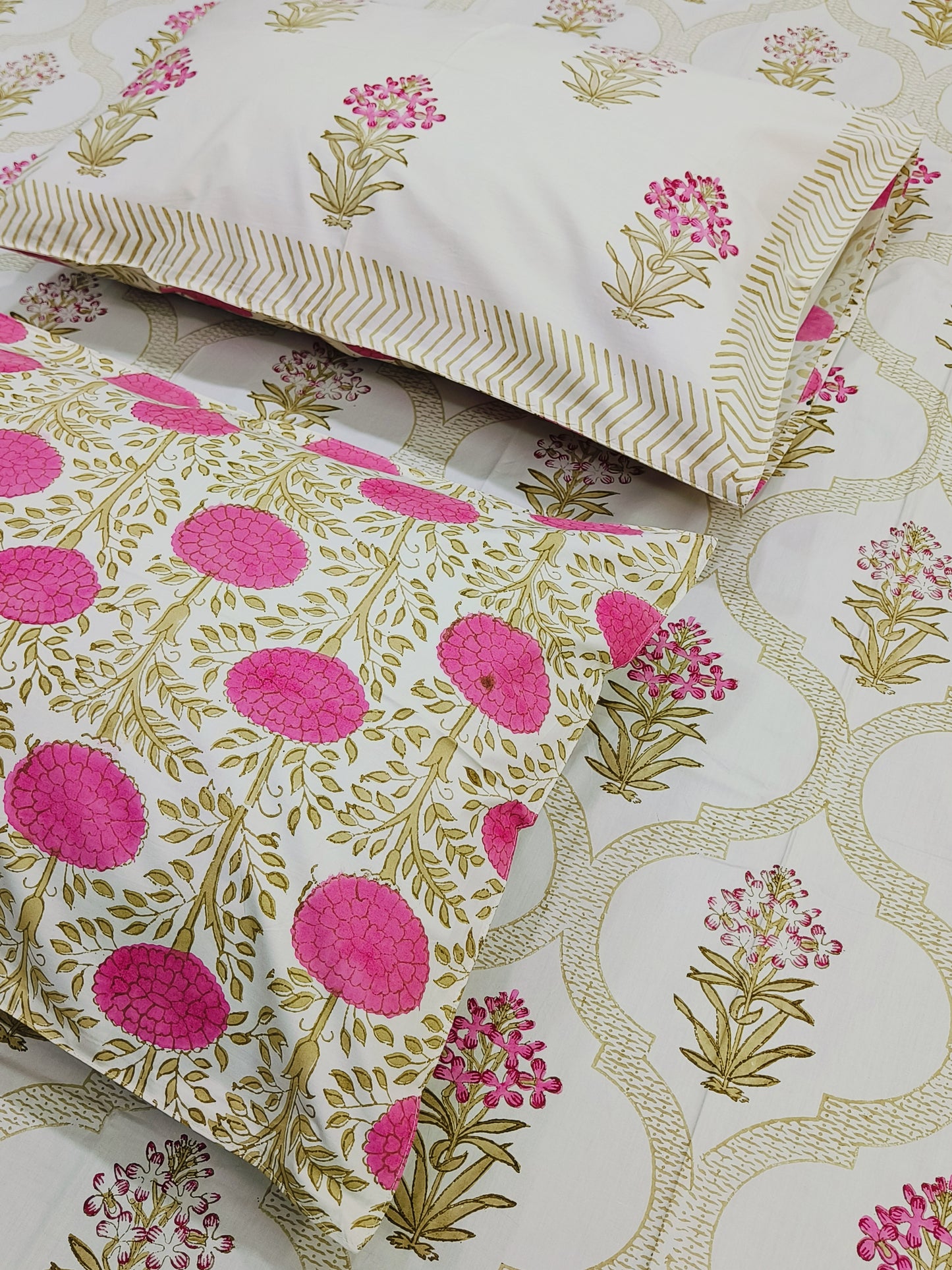 FRESH ARRIVAL Handblock Printed Premium Bedsheets (Dispatch Time 24 Hours)