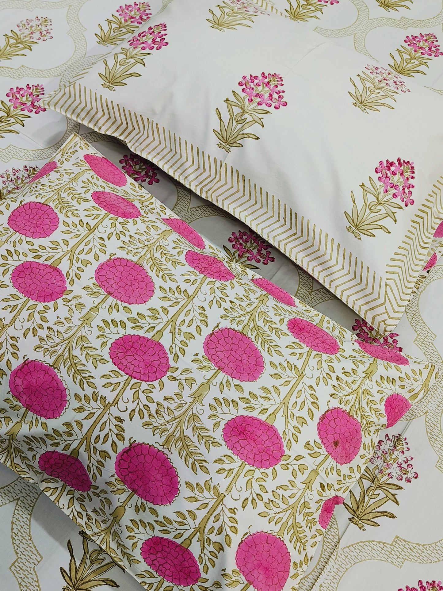 FRESH ARRIVAL Handblock Printed Premium Bedsheets (Dispatch Time 24 Hours)