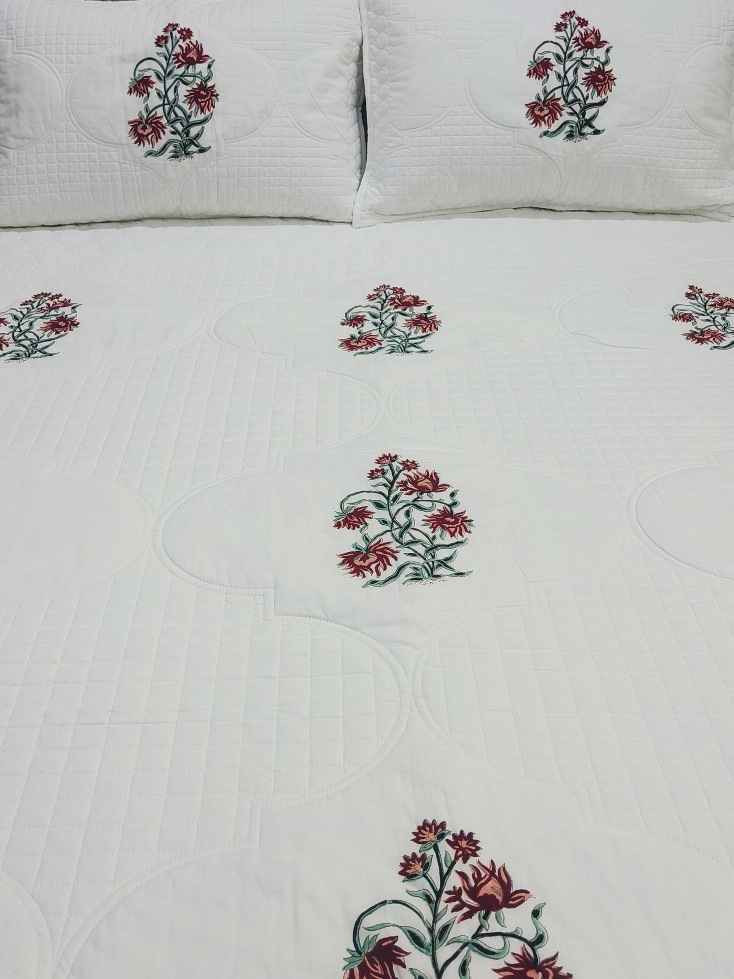 FRESH ARRIVAL Handblock Printed Premium Mulmul Bedcovers