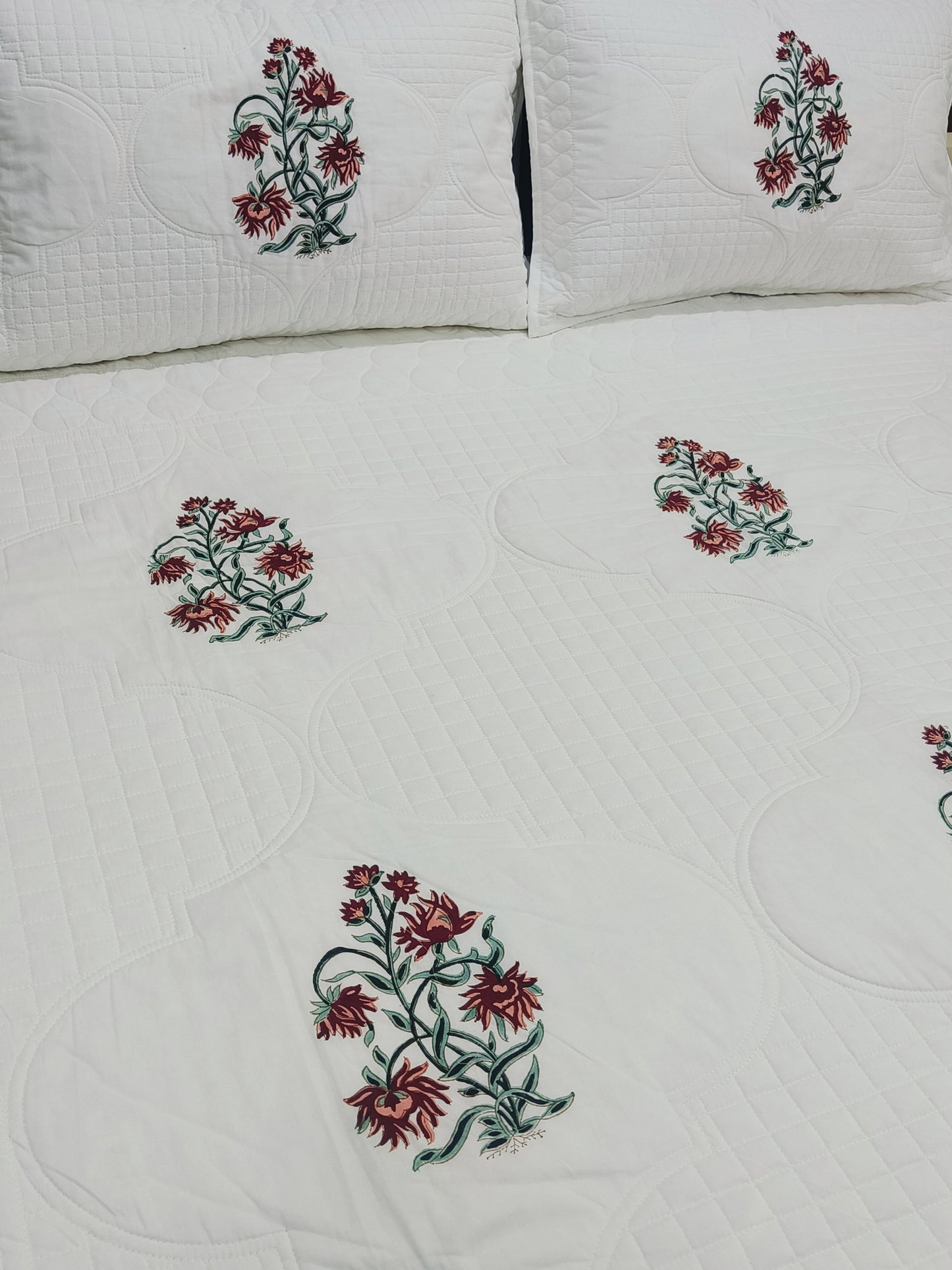 FRESH ARRIVAL Handblock Printed Premium Mulmul Bedcovers