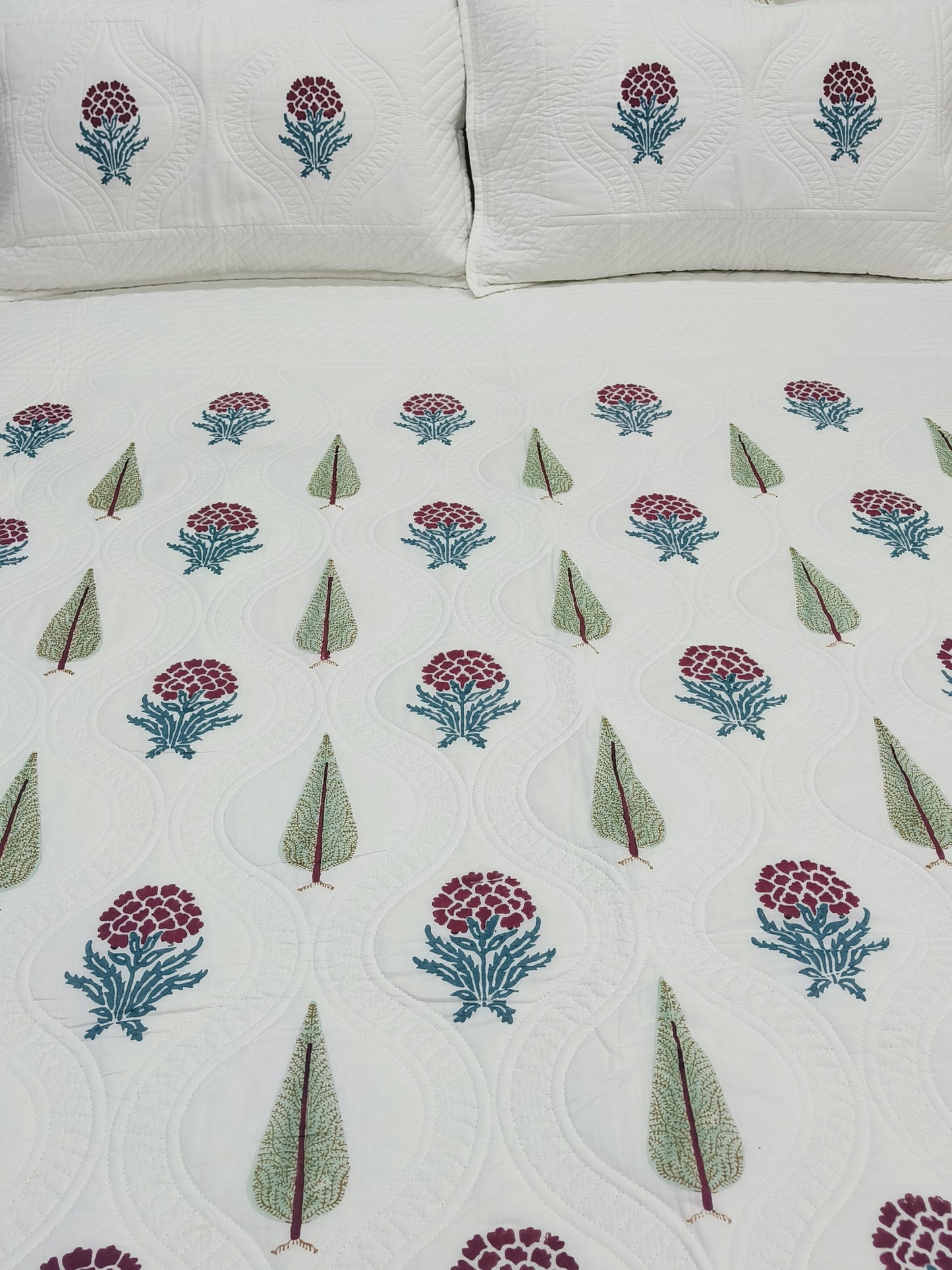 Handblock Printed Premium Mulmul Bedcovers