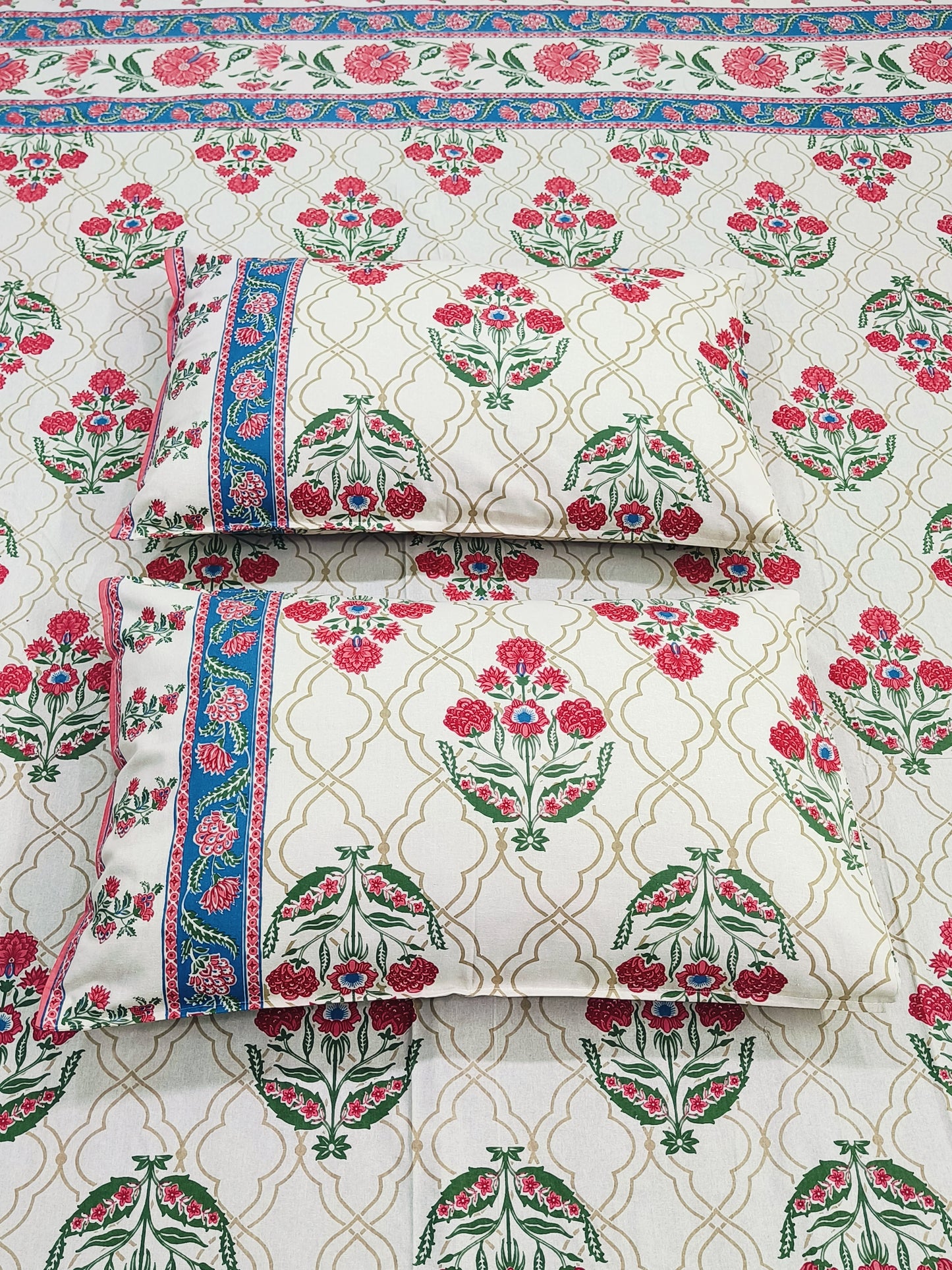 FRESH ARRIVALS Gulbahaar King Size Bedsheets(Dispatch Time 24 Hours)