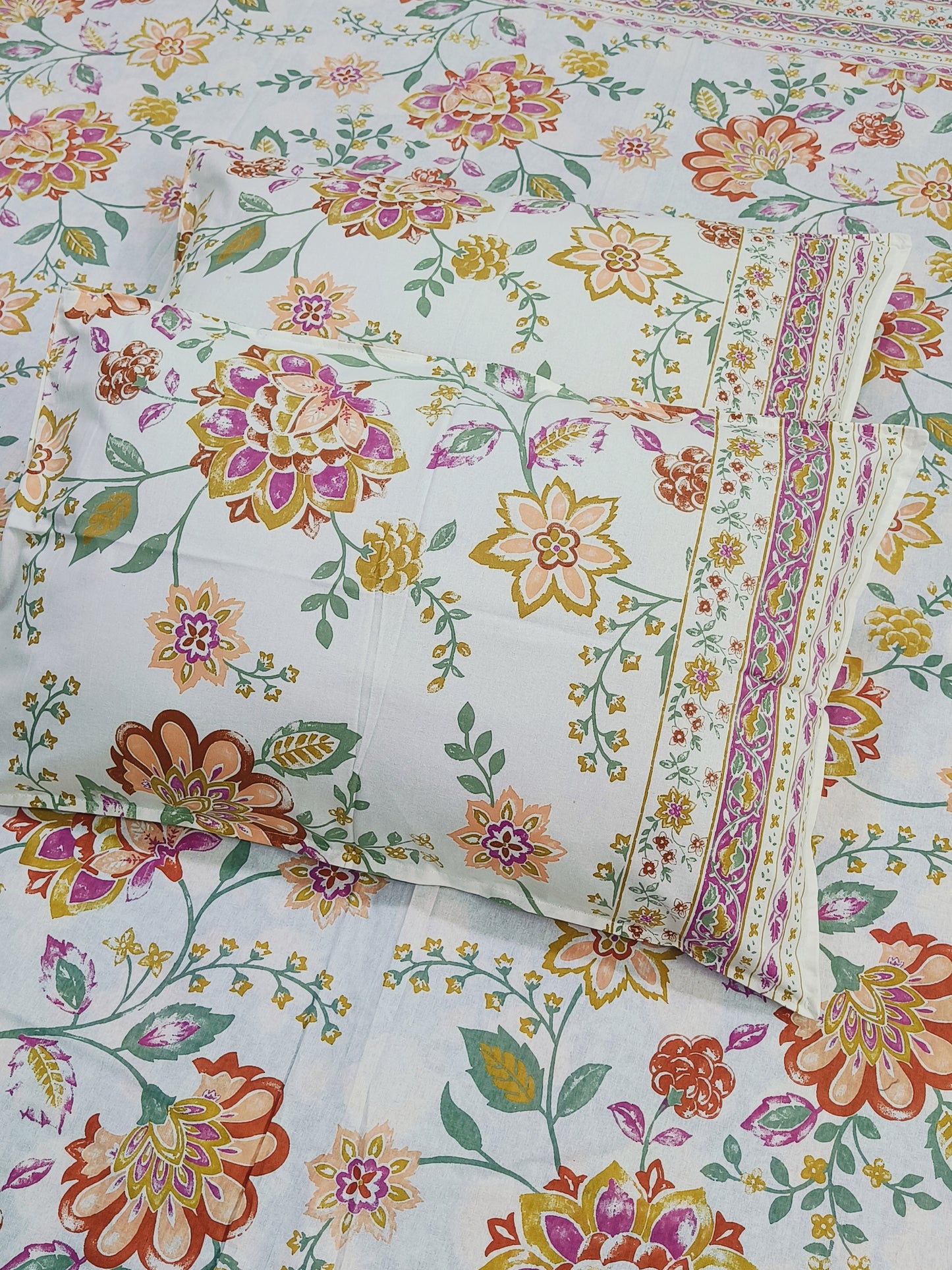 FRESH ARRIVALS Gulbahaar King Size Bedsheets(Dispatch Time 24 Hours)