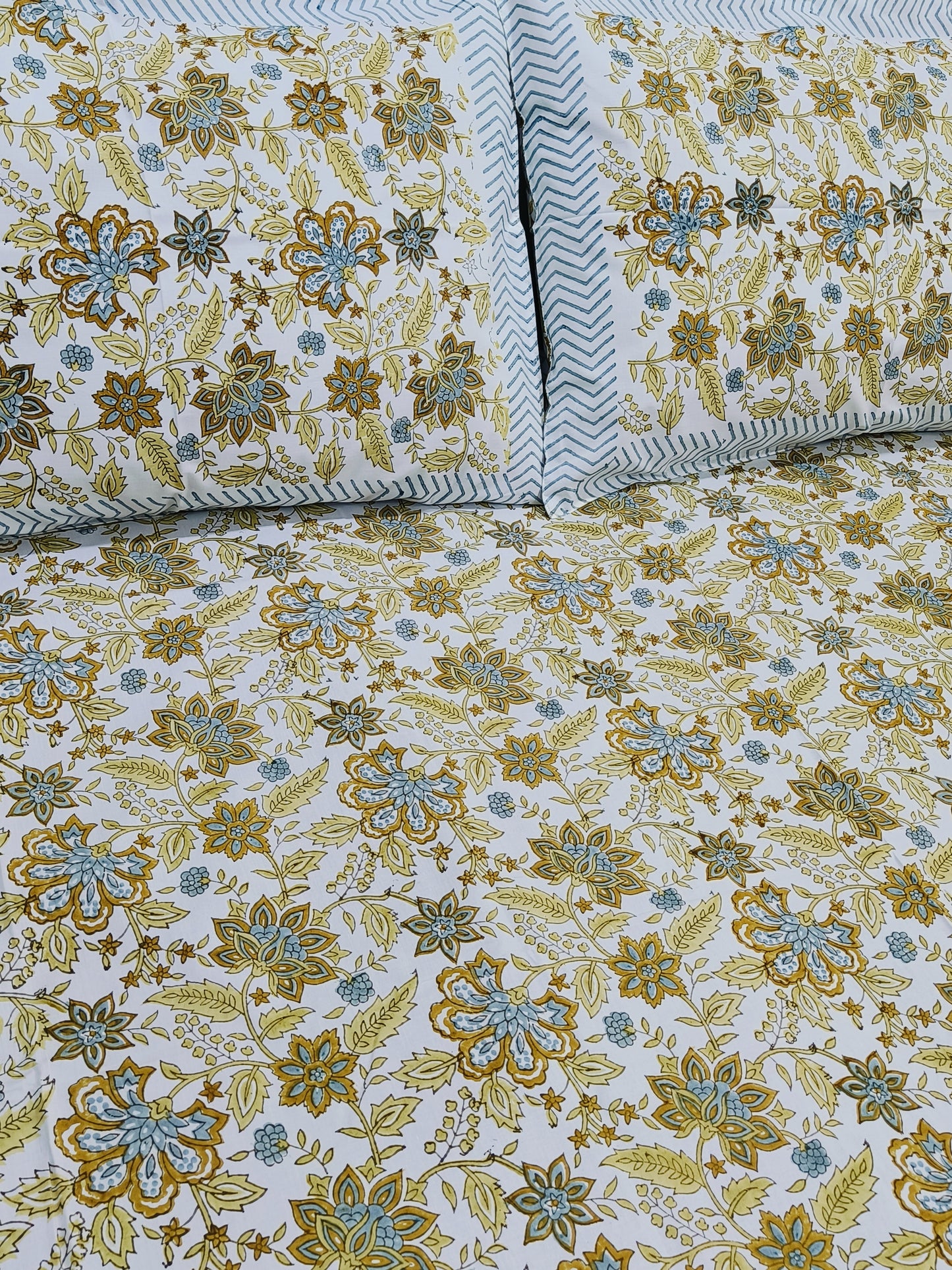 Handblock Printed Premium Bedsheets (Dispatch Time 24 Hours)