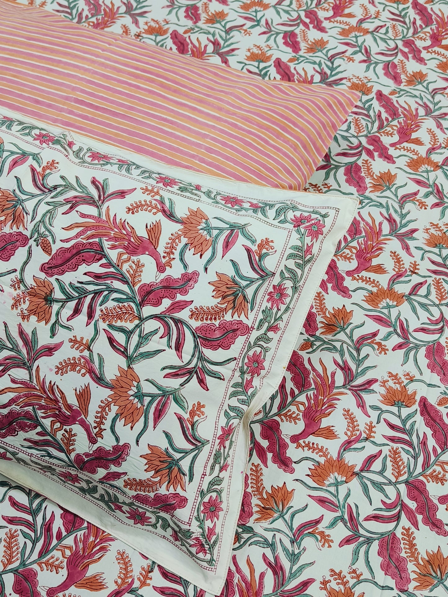 FRESH ARRIVAL Handblock Printed Premium Bedsheets(Dispatch Time 24 Hours)