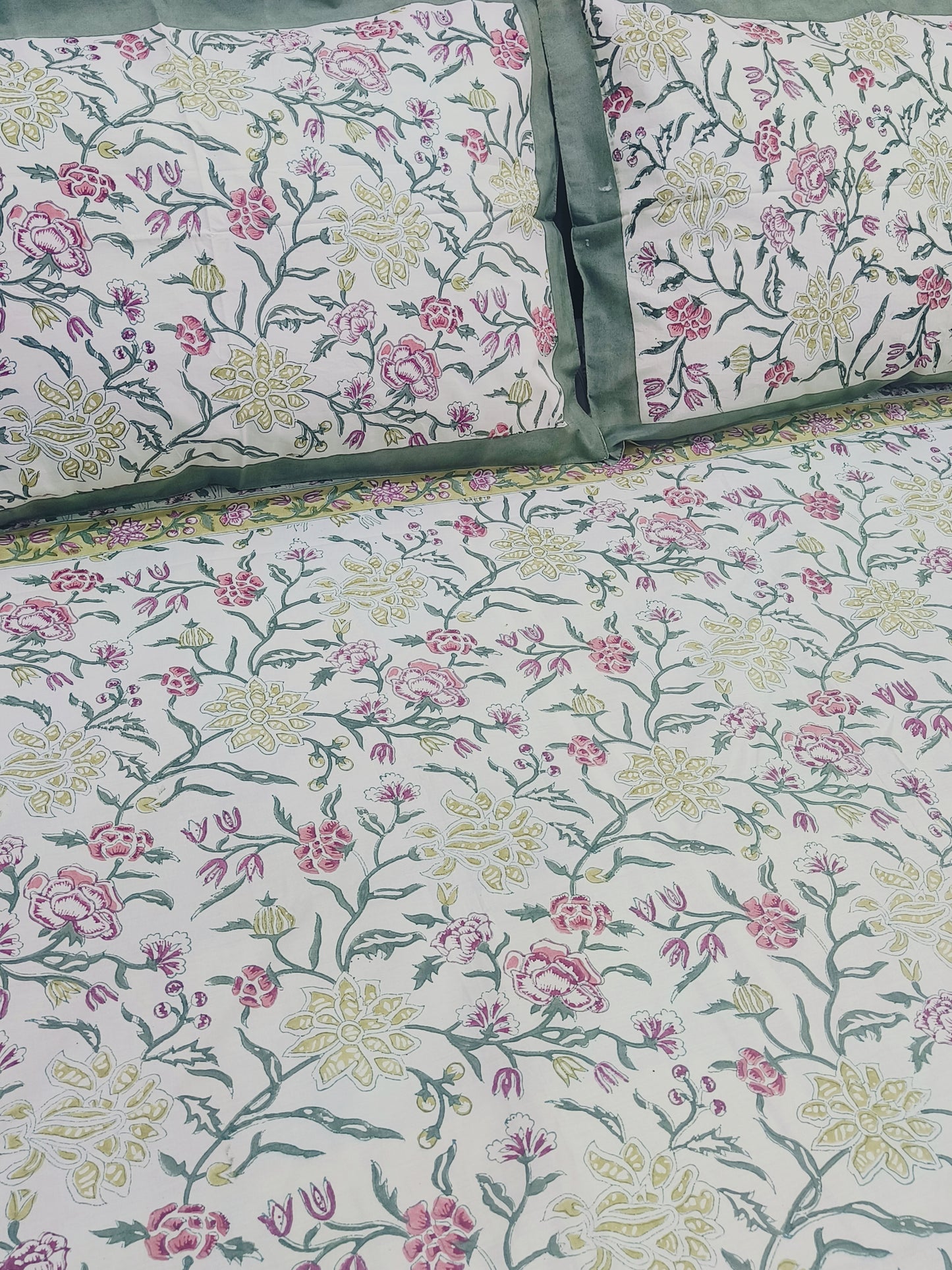 FRESH ARRIVAL Handblock Printed Premium Bedsheets (Dispatch Time 24 Hours)